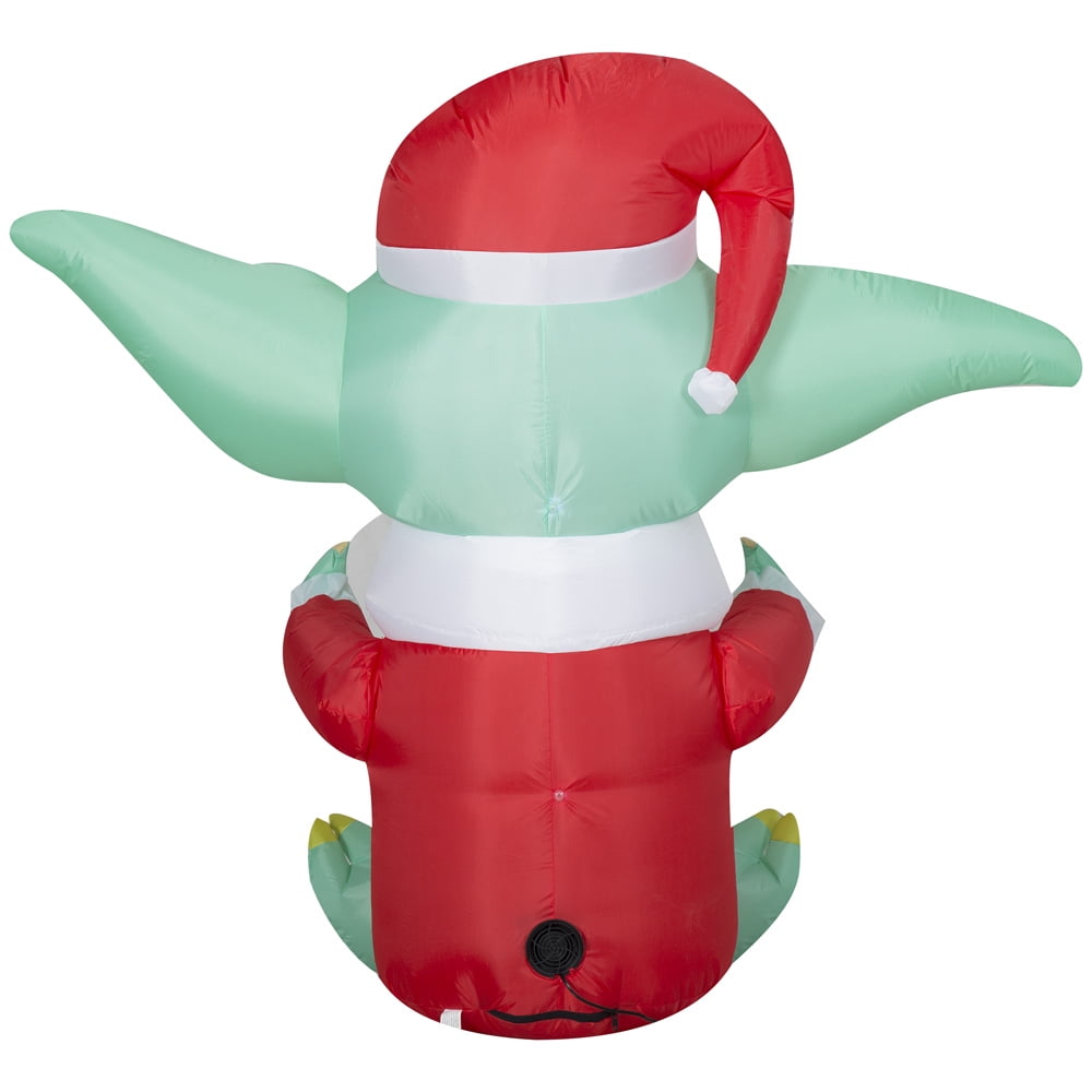 Airblown 5 Foot Tall Grogu in Santa Suit - Image 3
