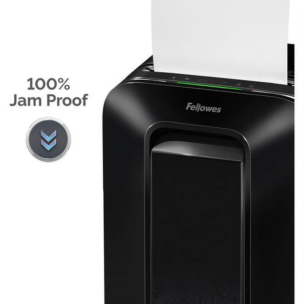 Fellowes LX170 Cross-cut Shredder Continuous Shredder - Cross Cut - 12 Per Pass - for shredding Staples, Paper, Paper Clip, Credit Card, Junk Mail - 10 Minute Run Time - Black - Image 6