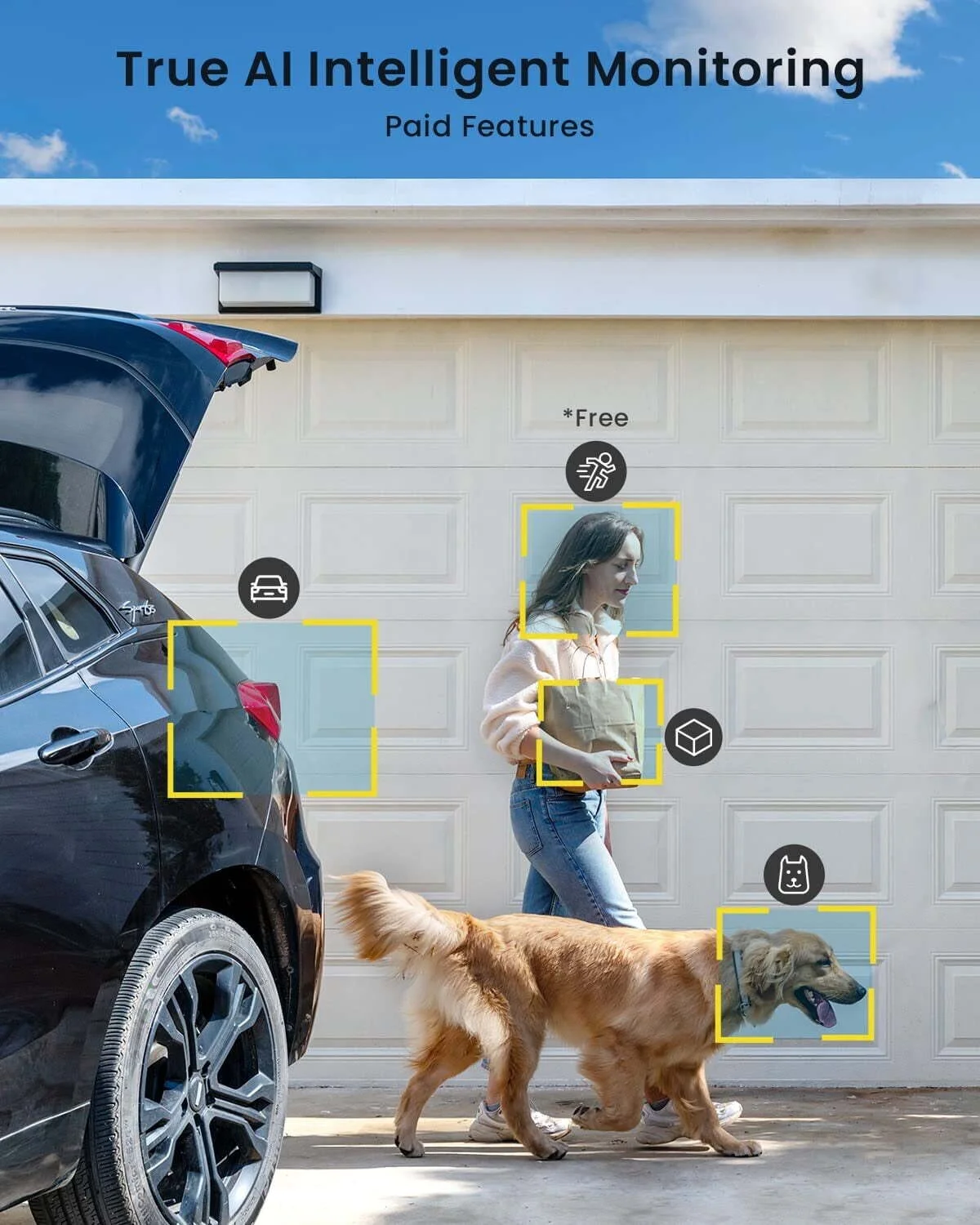 360° View PTZ Solar Security Cameras Wireless WiFi Outdoor, Spotlight 2K/3MP, Color Night Vision, PIR Motion Detection, Solar Outdoor Home Surveillance Camera, Work with Alexa - Image 4