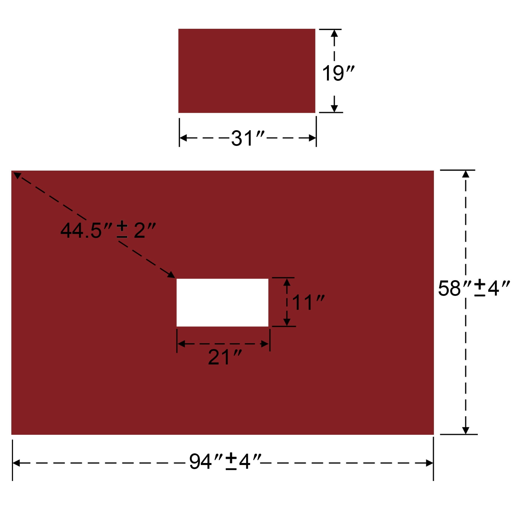 SUNNY Tiered Replacement Canopy ONLY for 8x5Ft Barbecue Gazebo, Outdoor Grill Shelter Replacement Canopy Top (Burgundy) - Image 5