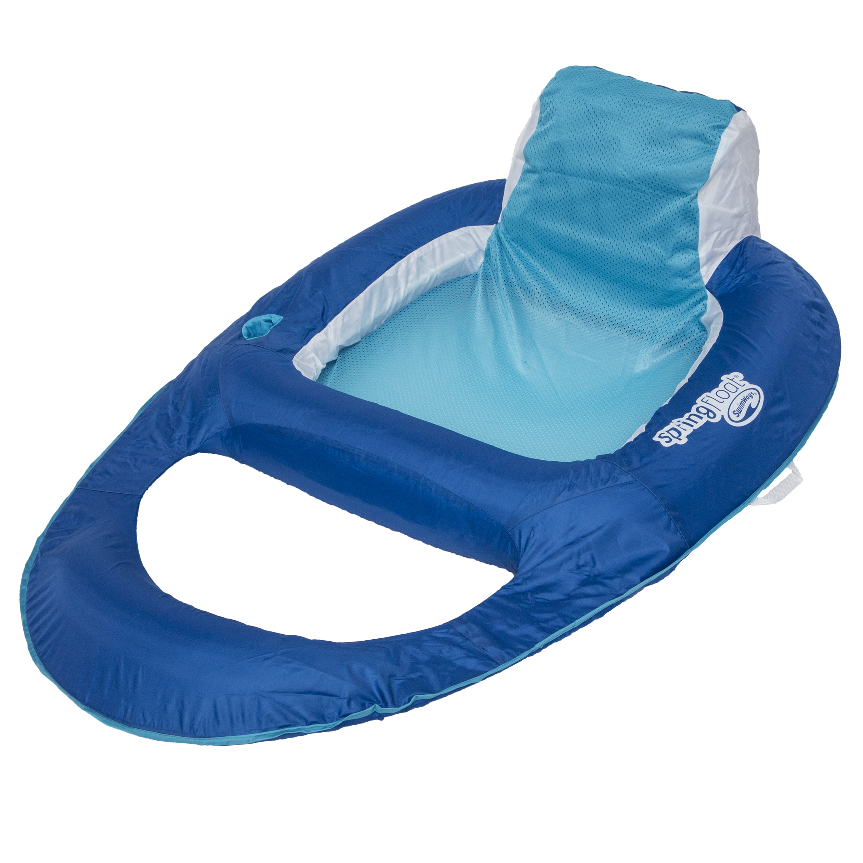 SwimWays Spring Float Recliner - Swim Lounger for Pool or Lake - Dark Blue/Light Blue - Image 5