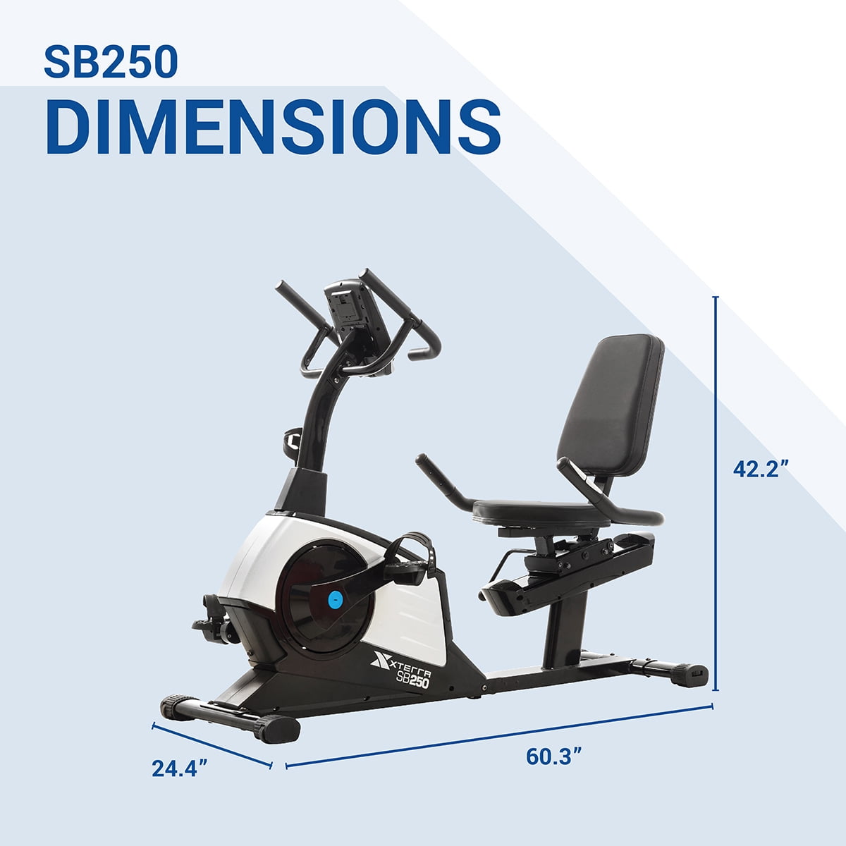 XTERRA Fitness SB250 Recumbent Bike with Advanced Console Features - Image 7