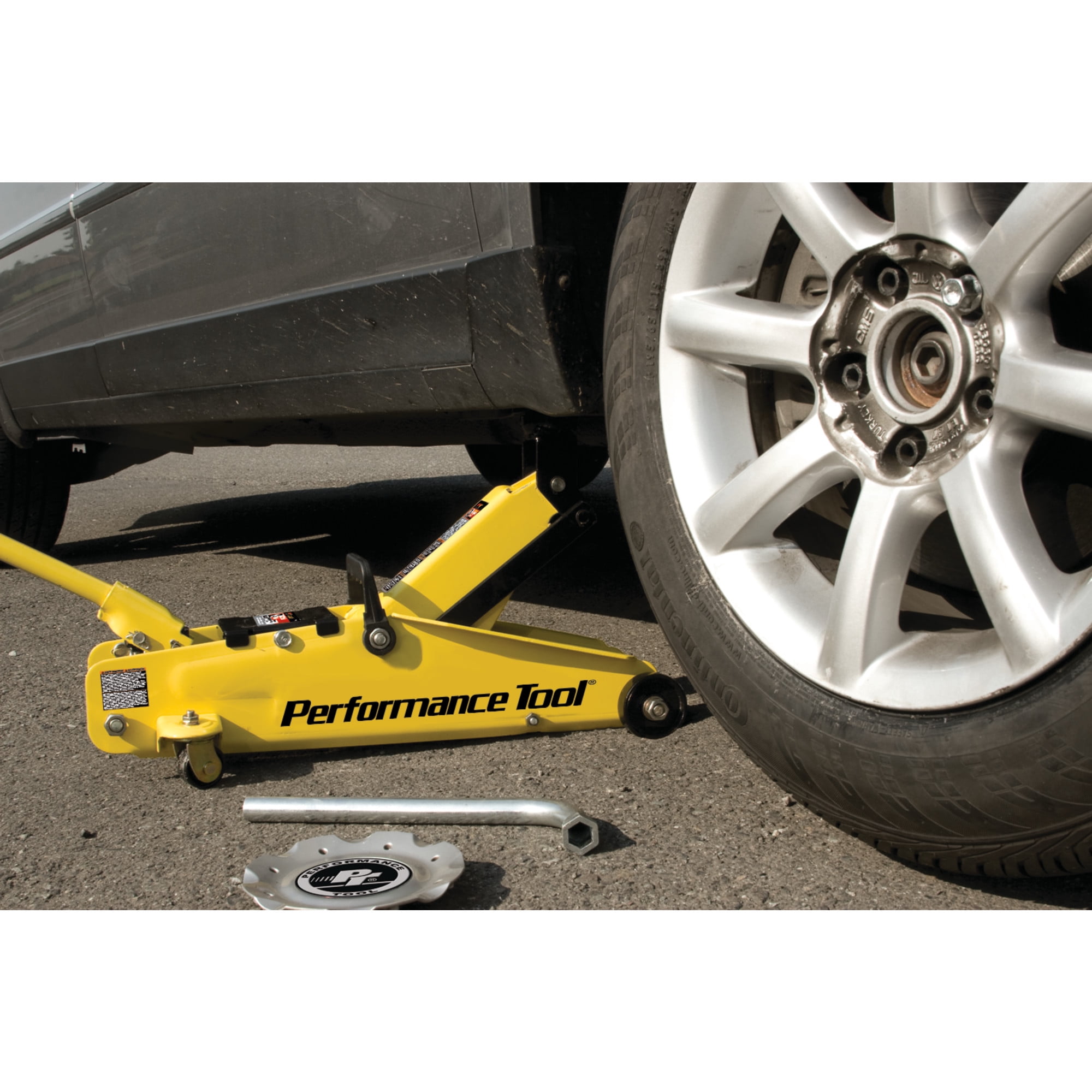 Performance Tool W1640 2-1/2 Ton Garage Jack, (5,000 lbs.) 5-15.5-Inch Lift, Swivel Casters, For Cars/Trucks - Image 5