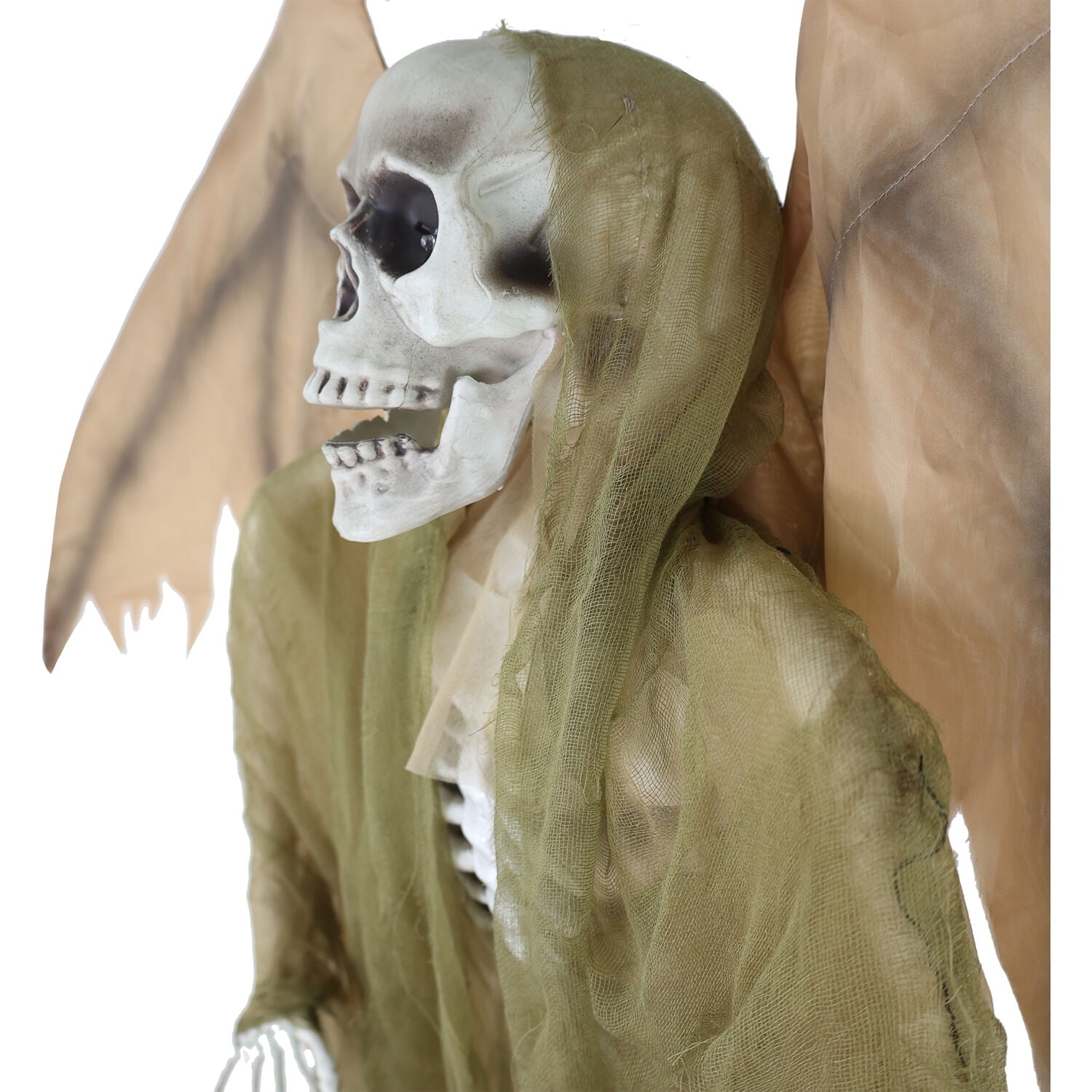 Haunted Hill Farm 5.5 ft Life-size Animatronic Reaper with Wings, Halloween Decoration, HHWINGSKEL-4FLSA - Image 12
