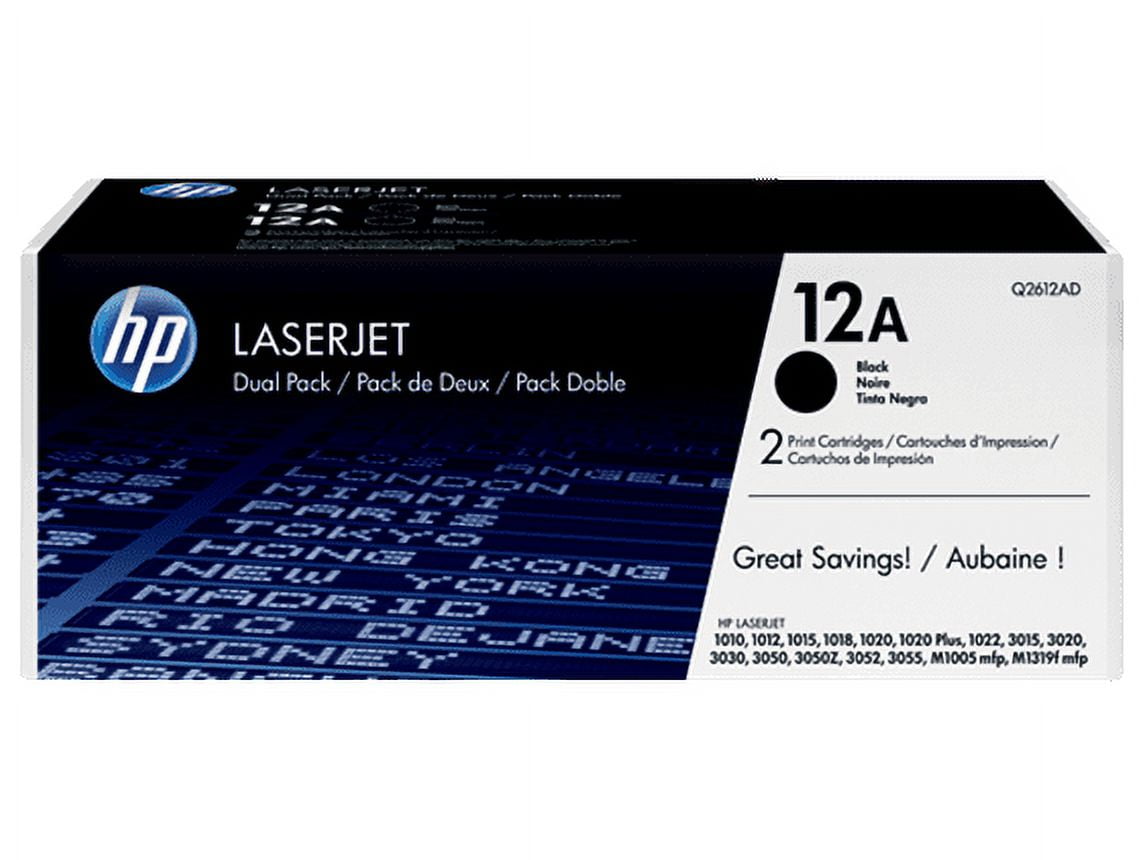 HP 12A 2-pack Black Original LaserJet Toner Cartridges, ~2,000 pages, Q2612D - Image 5