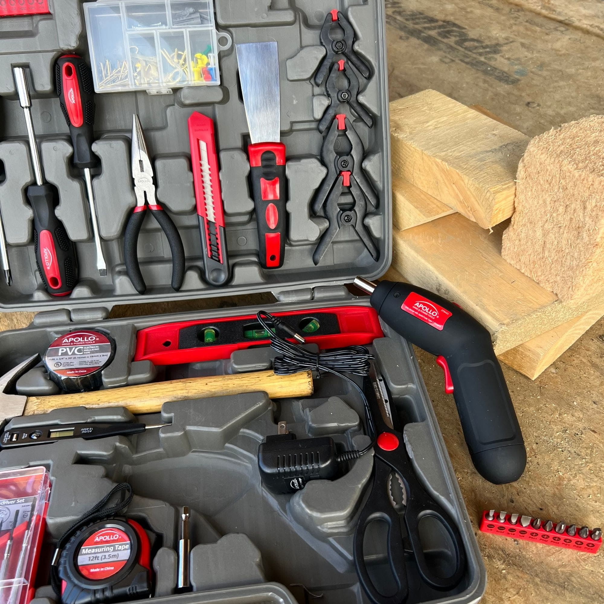 144 Piece Household Tool Kit with 4.8V Cordless Screwdriver - DT8422 - Image 12