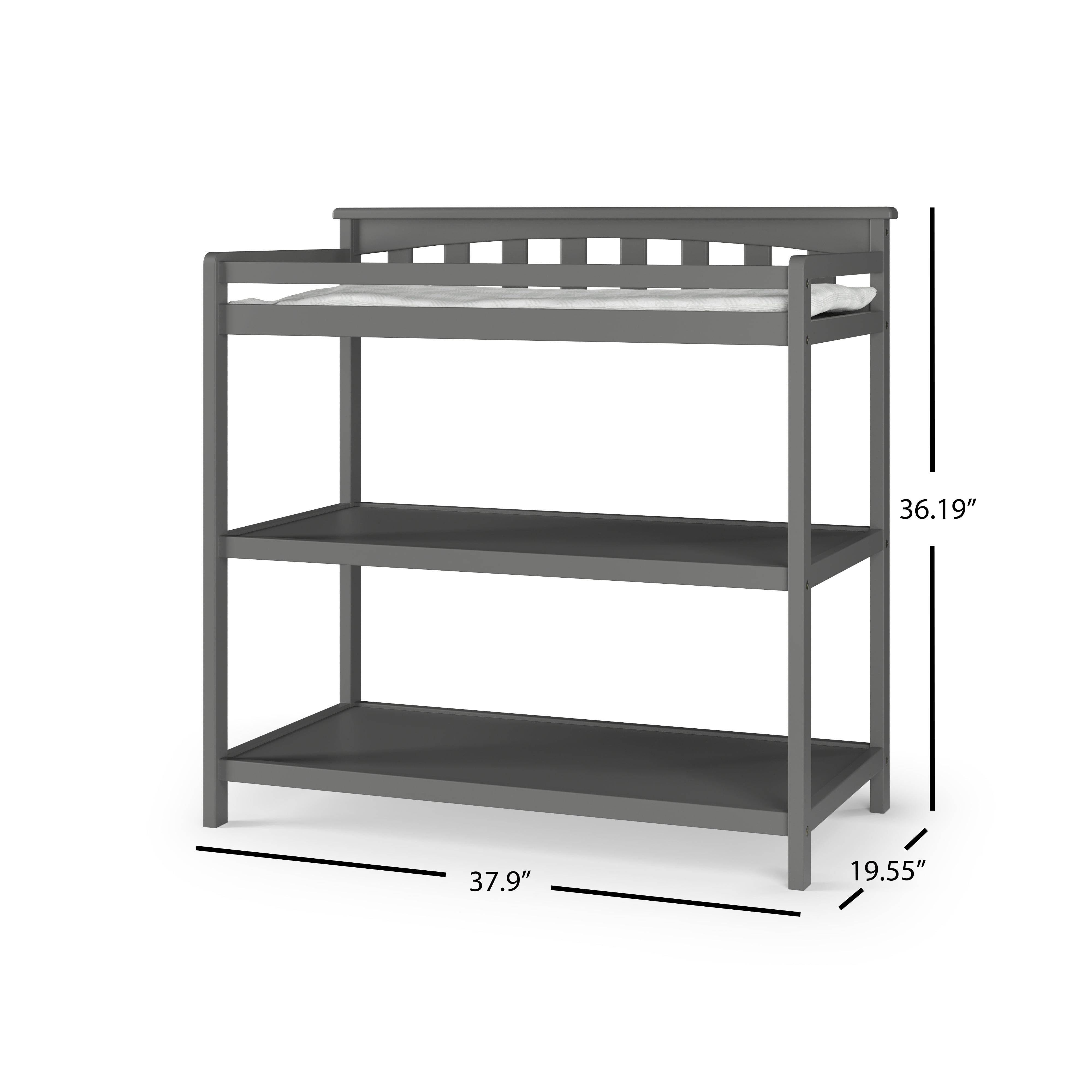 Child Craft Flat Top Changing Table, Cool Gray - Image 4