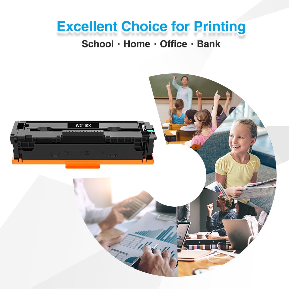 206X 206A Toner Cartridges with Chip Compatible for HP 206X 206A W2110X W2111X W2112X W2113X Color LaserJet Pro MFP M283fdw M283cdw M255dw M282nw Printer ink(Black Cyan Magenta Yellow, 4-Pack) - Image 4