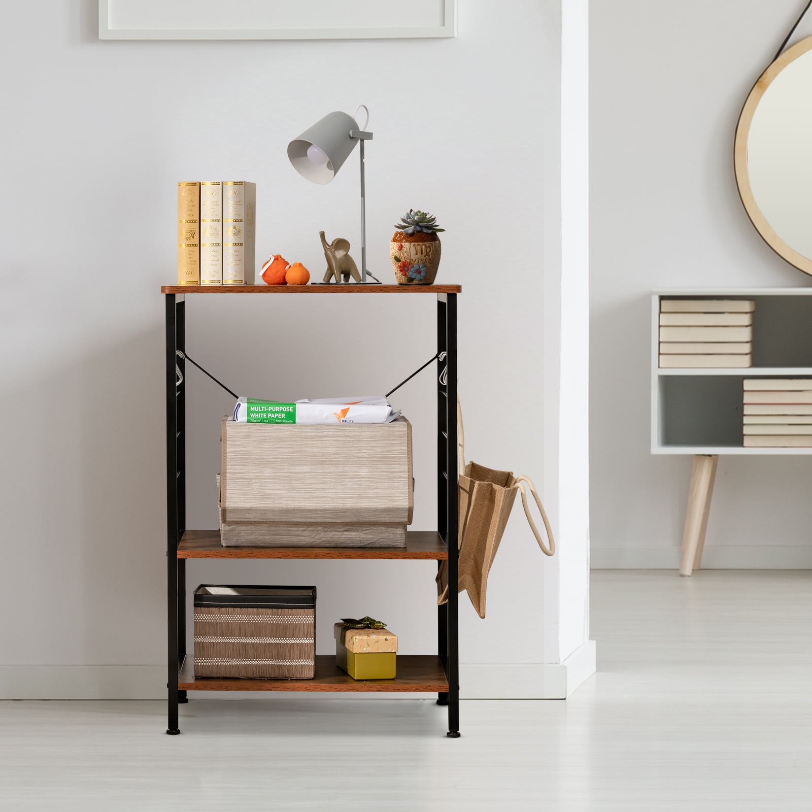 Topbuy Kitchen Baker's Rack 3-Tier Microwave Stand Utility Storage Shelf Coffee - Image 5