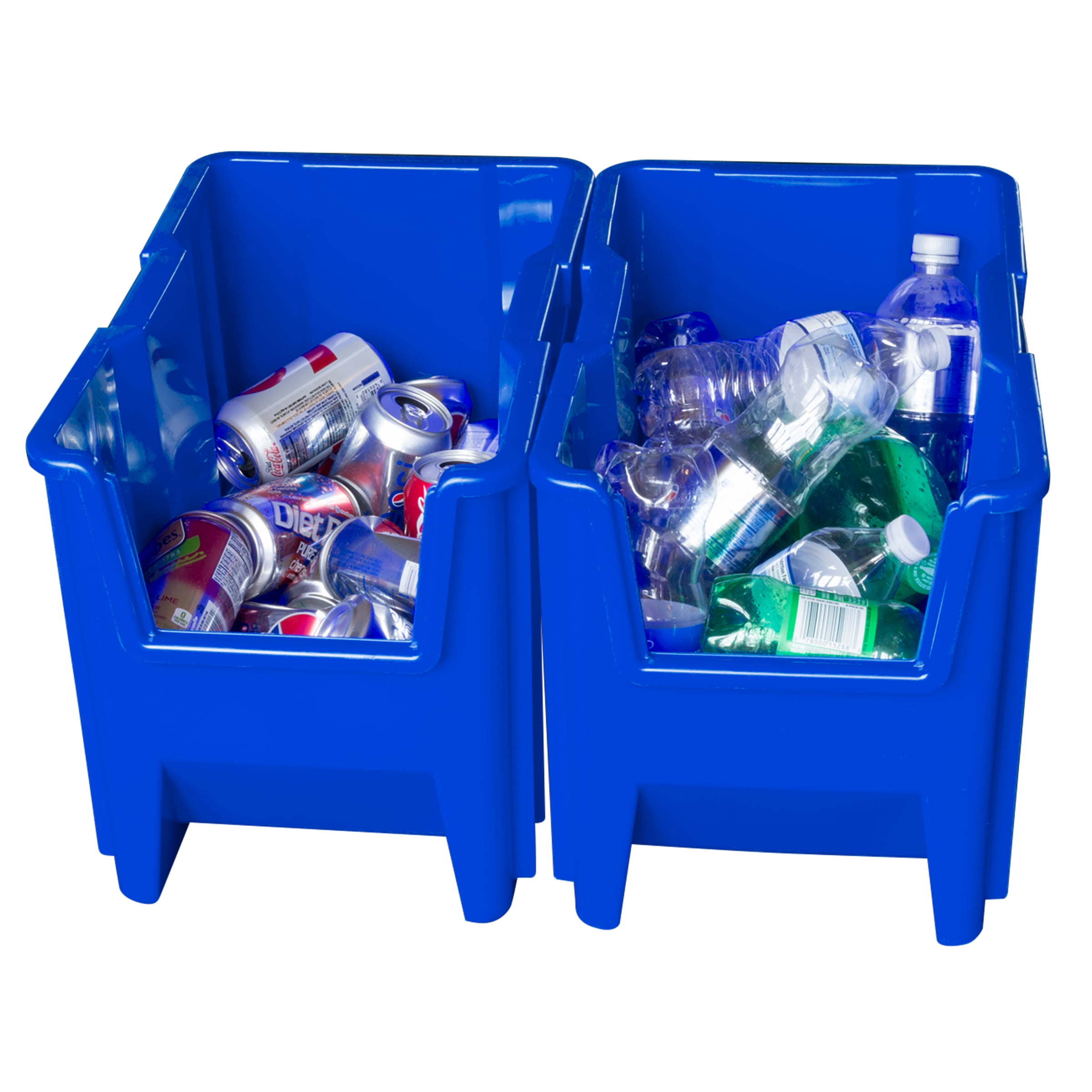 Akro-Mils Stak-N-Store 13014 Large Storage Bins Stackable Heavy Duty Containers, 17.5"x11"x12.5", Blue, 4-Pack - Image 11