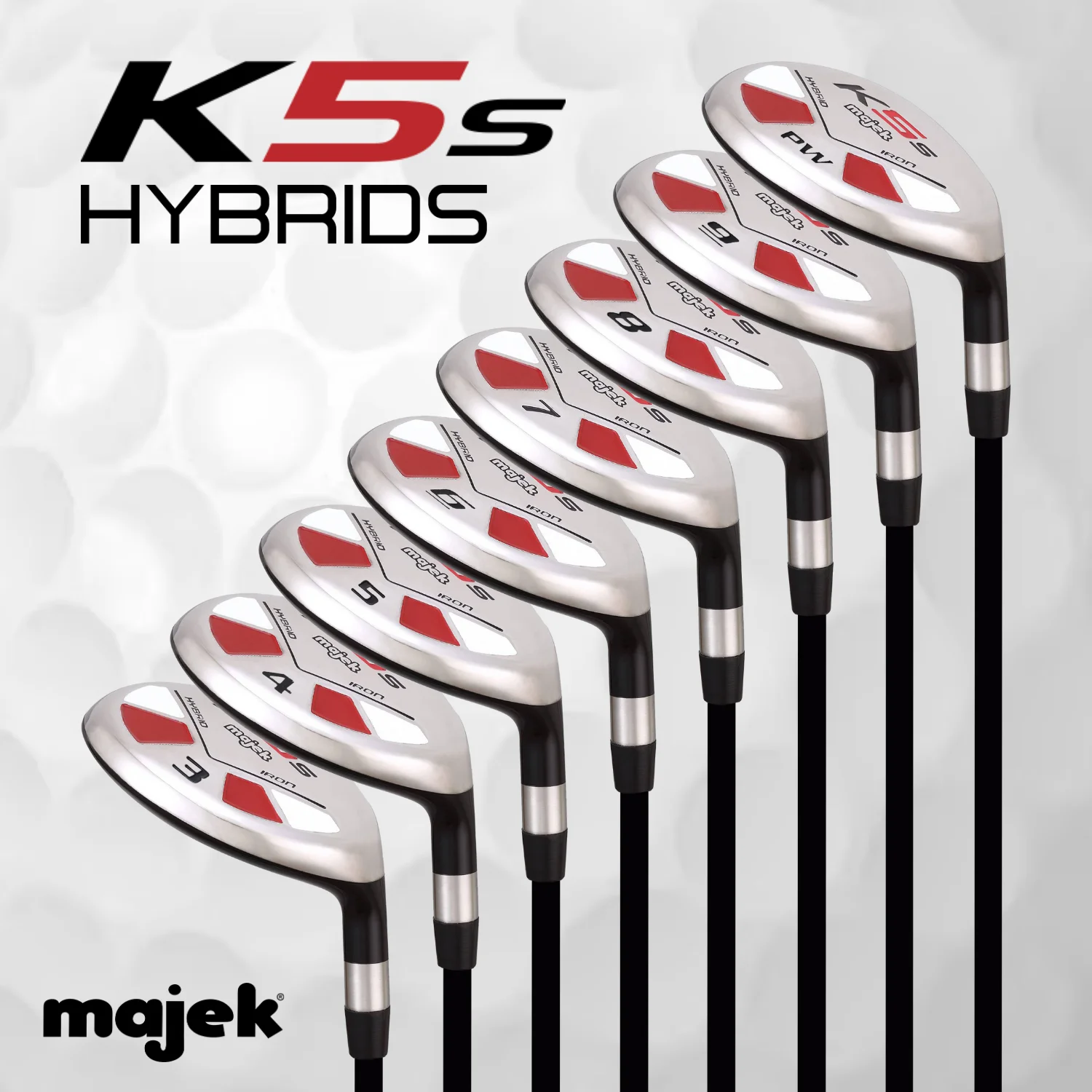 Senior Men’s Majek Golf All Hybrid Complete Full Set, which includes: #3, 4, 5, 6, 7, 8, 9, PW Senior Flex Total of 8 Right Handed New Utility “A” Flex Clubs - Image 3
