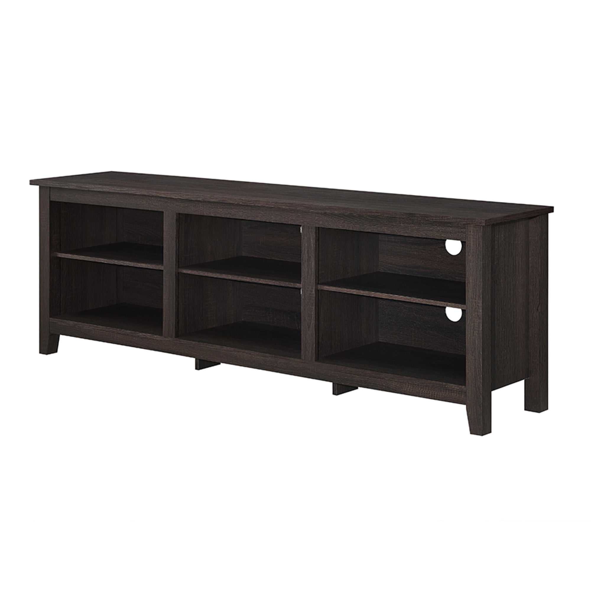 Walker Edison Open Storage TV Stand for TVs up to 80", Espresso - Image 8