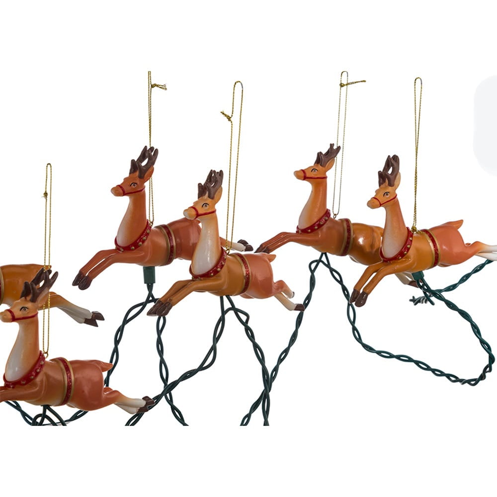 Kurt Adler UL 10-Light Santa Sleigh and Eight Reindeer Light Set - Image 5