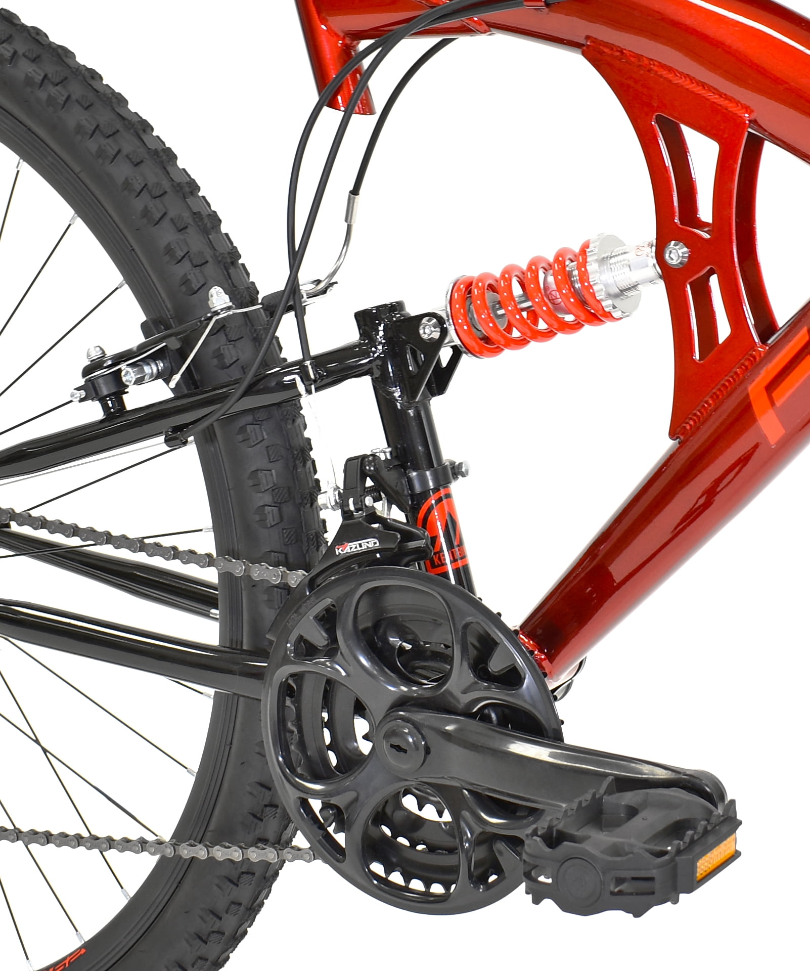 29" Kent Flexor Men's Dual Suspension Mountain Bike, Adult, Ages 13+, Red - Image 7