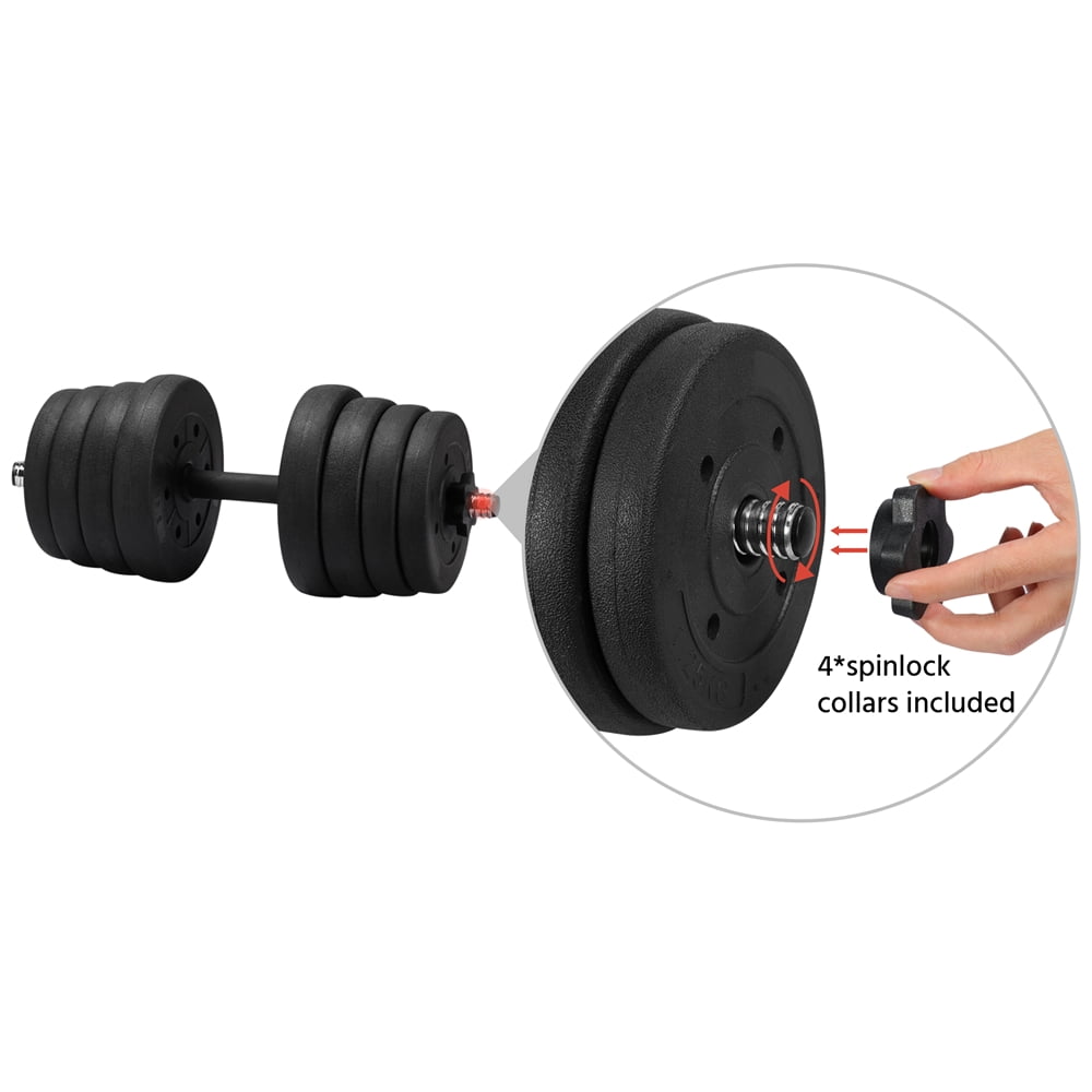 Alden Design 66 LB Dumbbell Set Training Lifting Dumbbells Weight Set,Black - Image 7