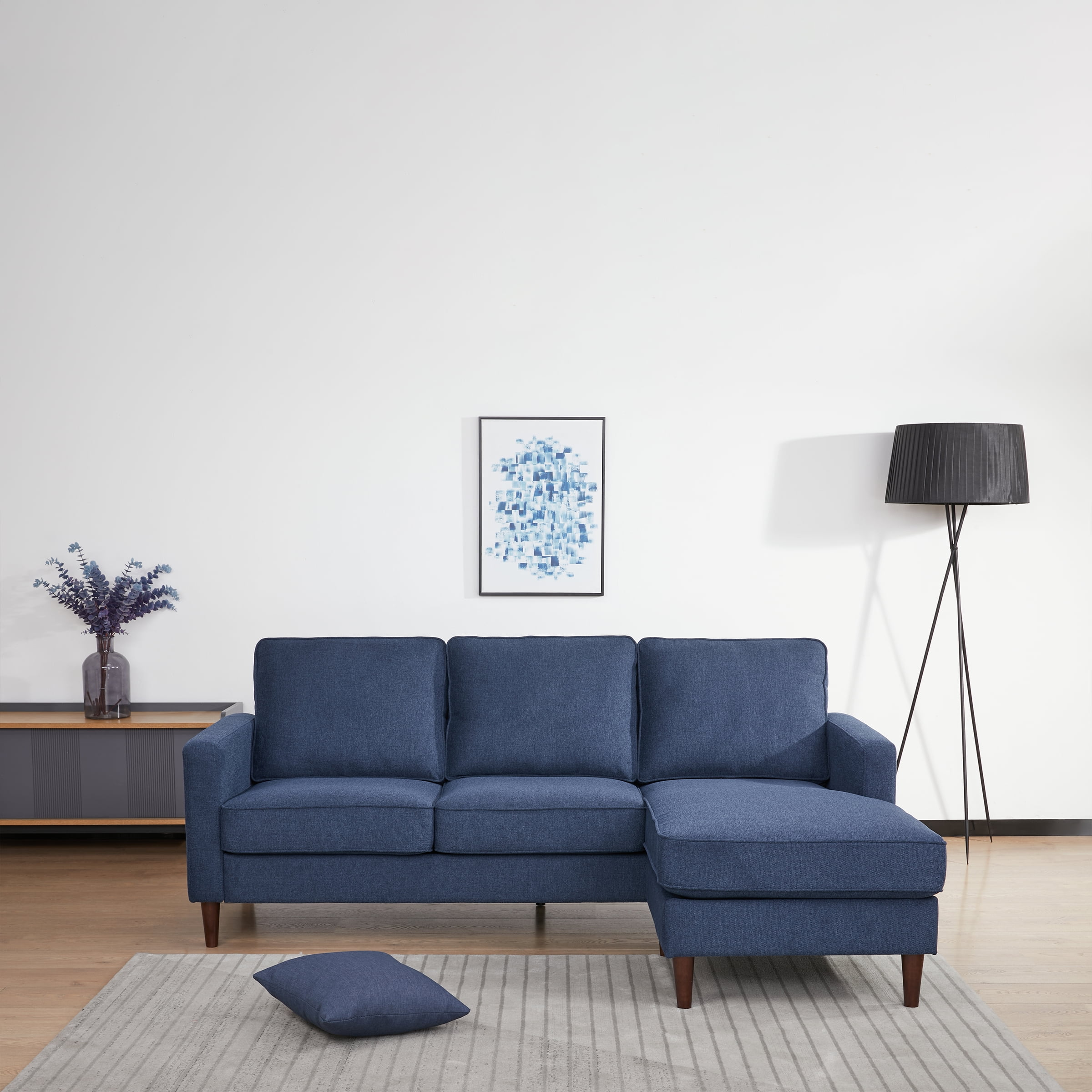 A&D Home Rachel Sectional Sofa, Navy Blue - Image 5