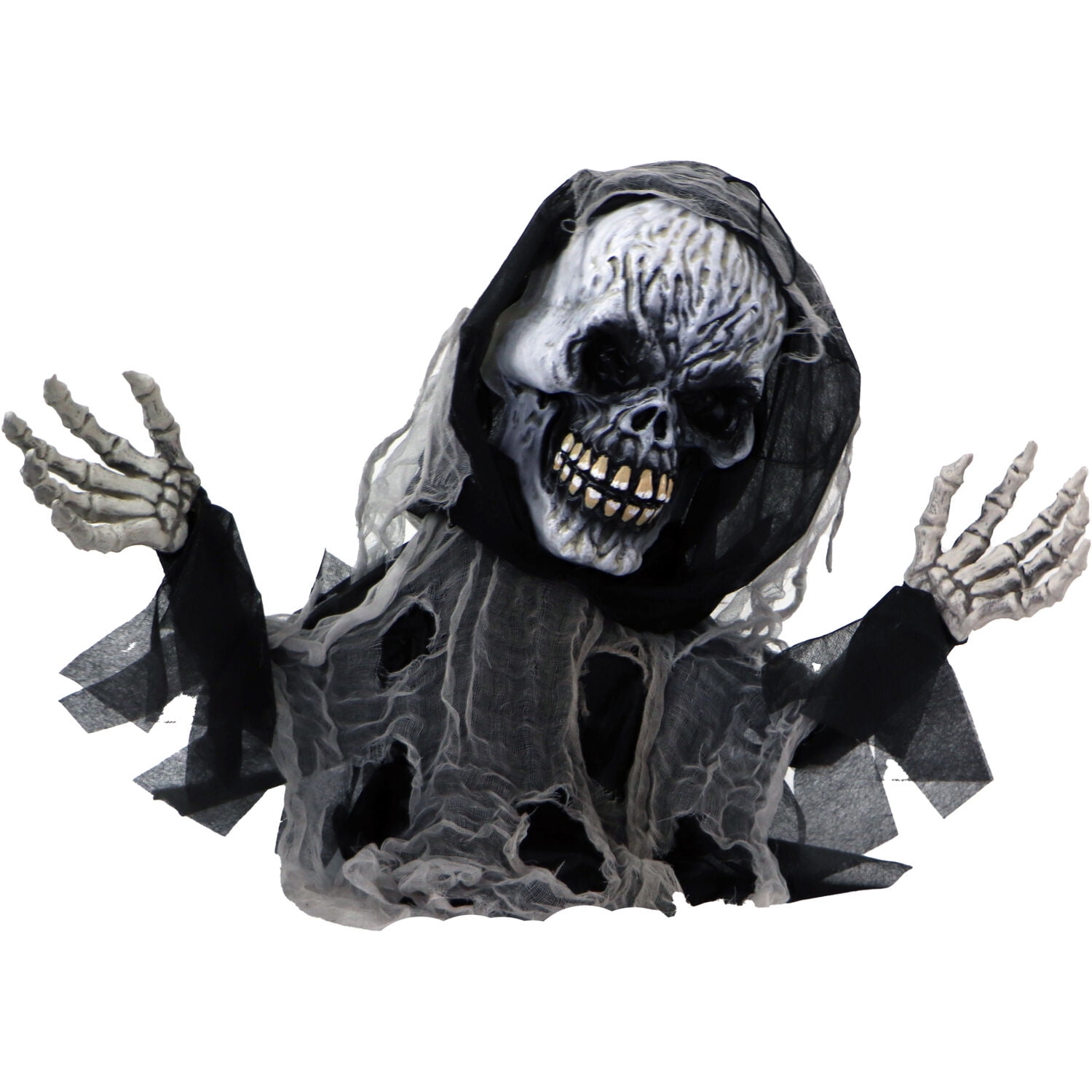 Haunted Hill Farm 27 in. Animatronic Reaper, Indoor/Outdoor Halloween Decoration, Talking, HHFJSKEL-3LSA - Image 6