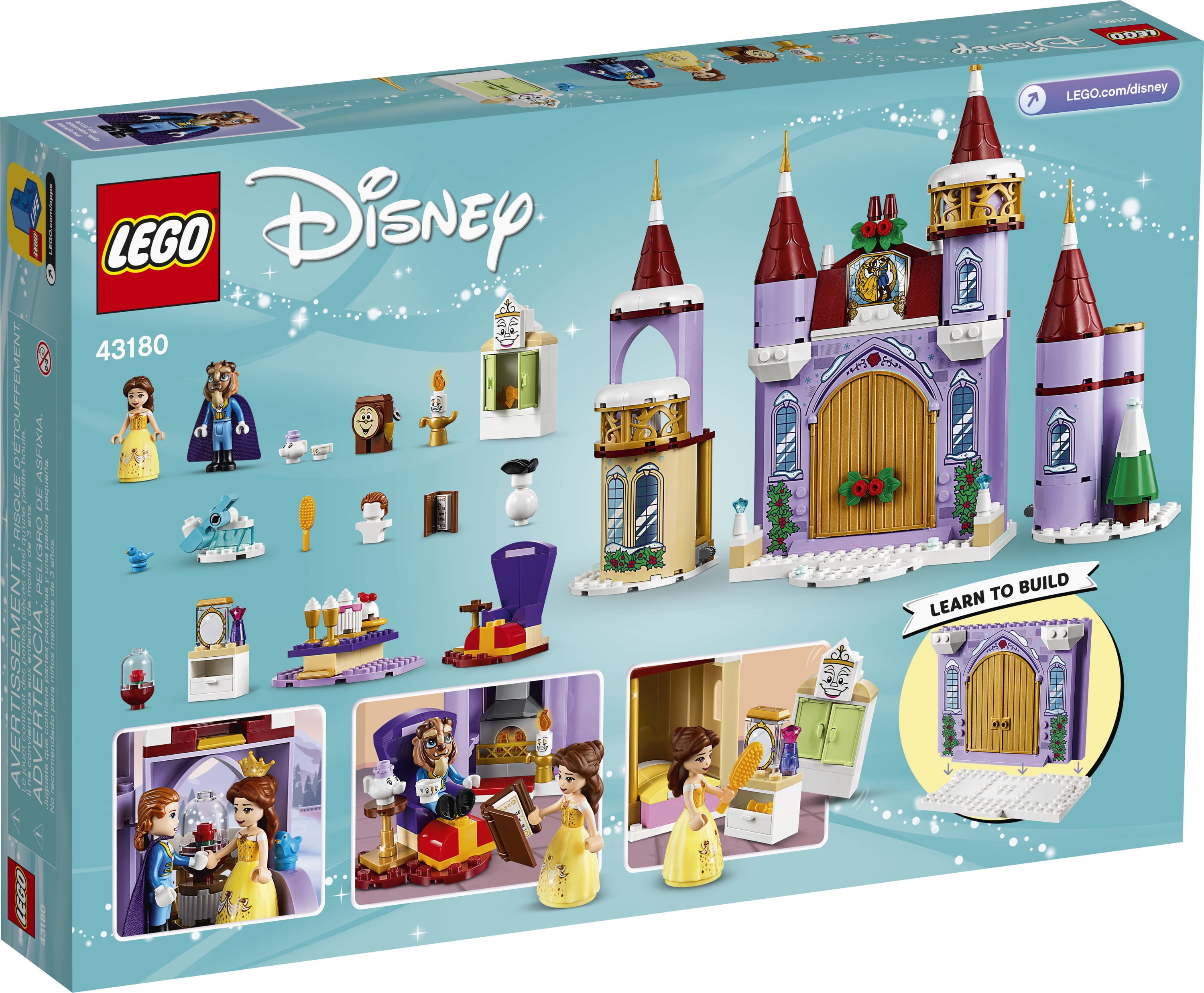 LEGO Disney Belle’s Castle Winter Celebration (43180) Disney Princess Building Toy (238 Pieces) - Image 5