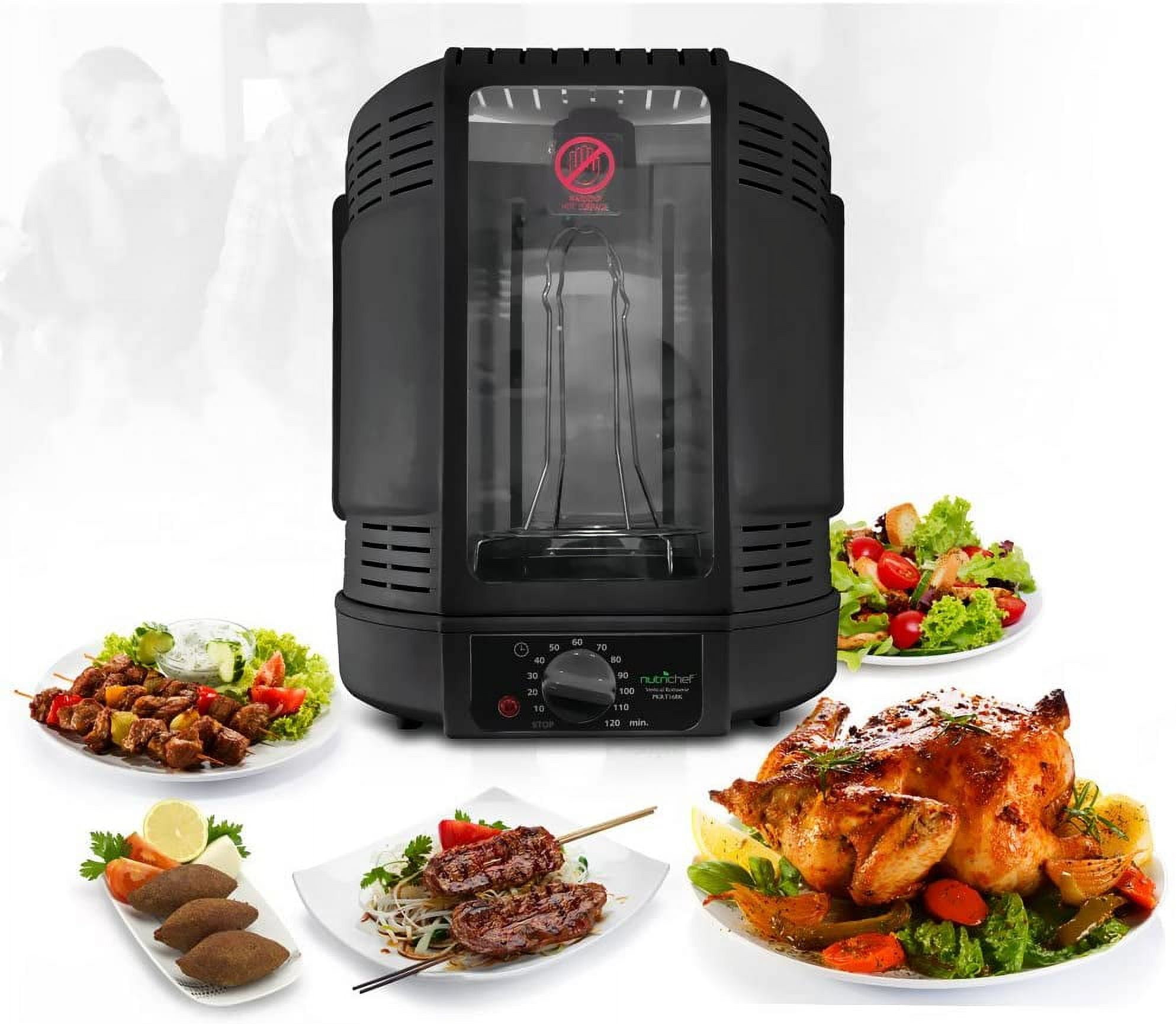 Vertical Countertop Rotisserie Rotating Oven (Black) - Image 4