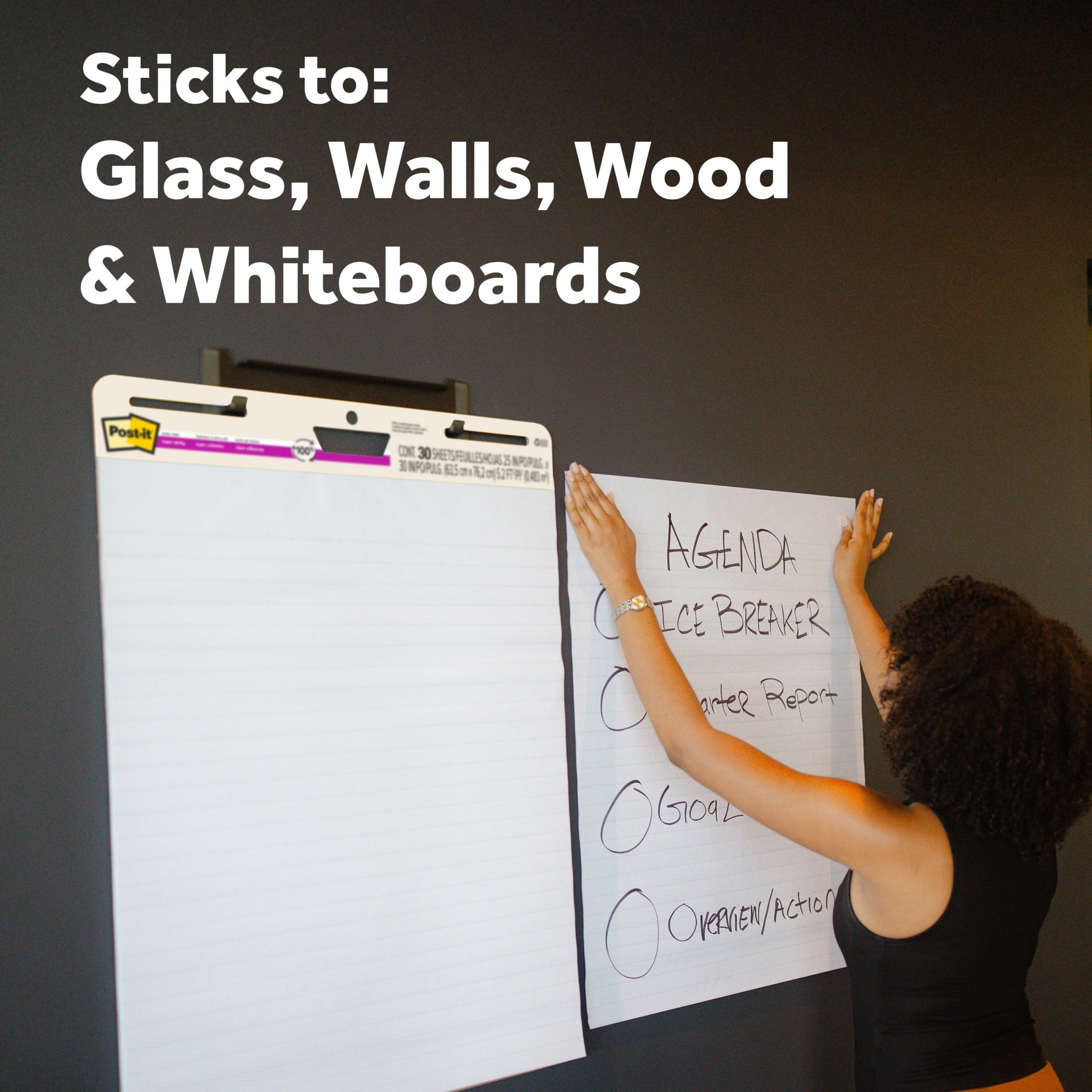 Post-it Self-Stick Easel Pads, White, 25 in. x 30 in., 2 Pads - Image 4