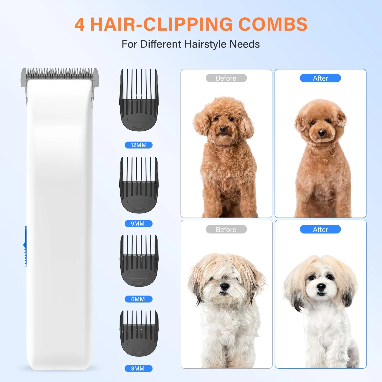 ELS PET Dog Grooming Vacuum Kit: 5-in-1 Pet Hair Clippers with Vacuum Suction 99.9%, Dog Hair Brush Comb Tools for Shedding w/ 1.4L Extra Large Dust Cup, Ultra Quiet for Cats & Dogs and Home Cleaning - Image 2