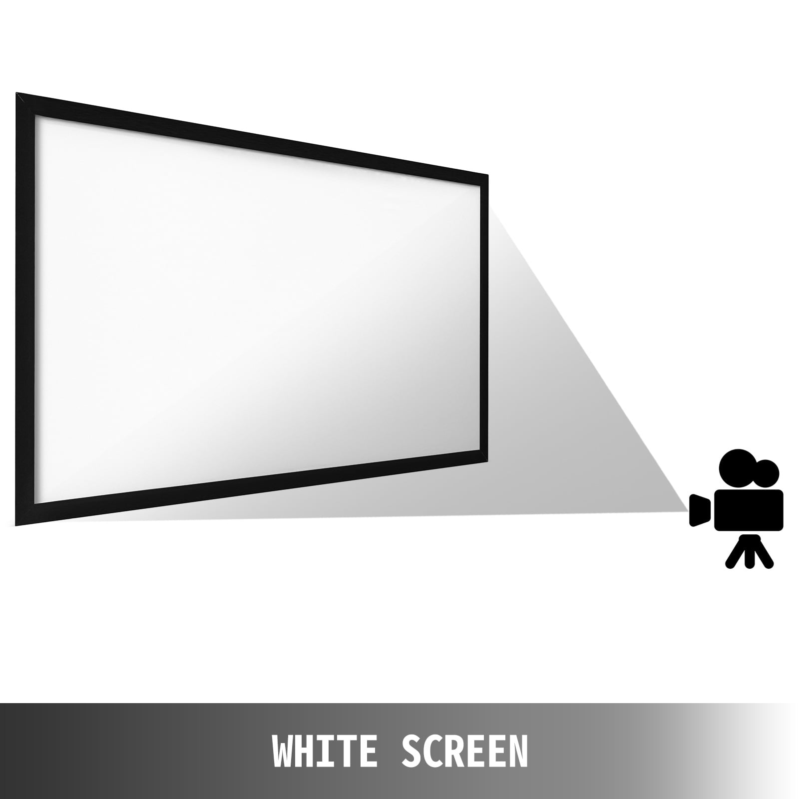 VEVOR 120" 16:9 Projector Screen Fixed Frame 4K HDTV Movie Theater 3D - Image 8