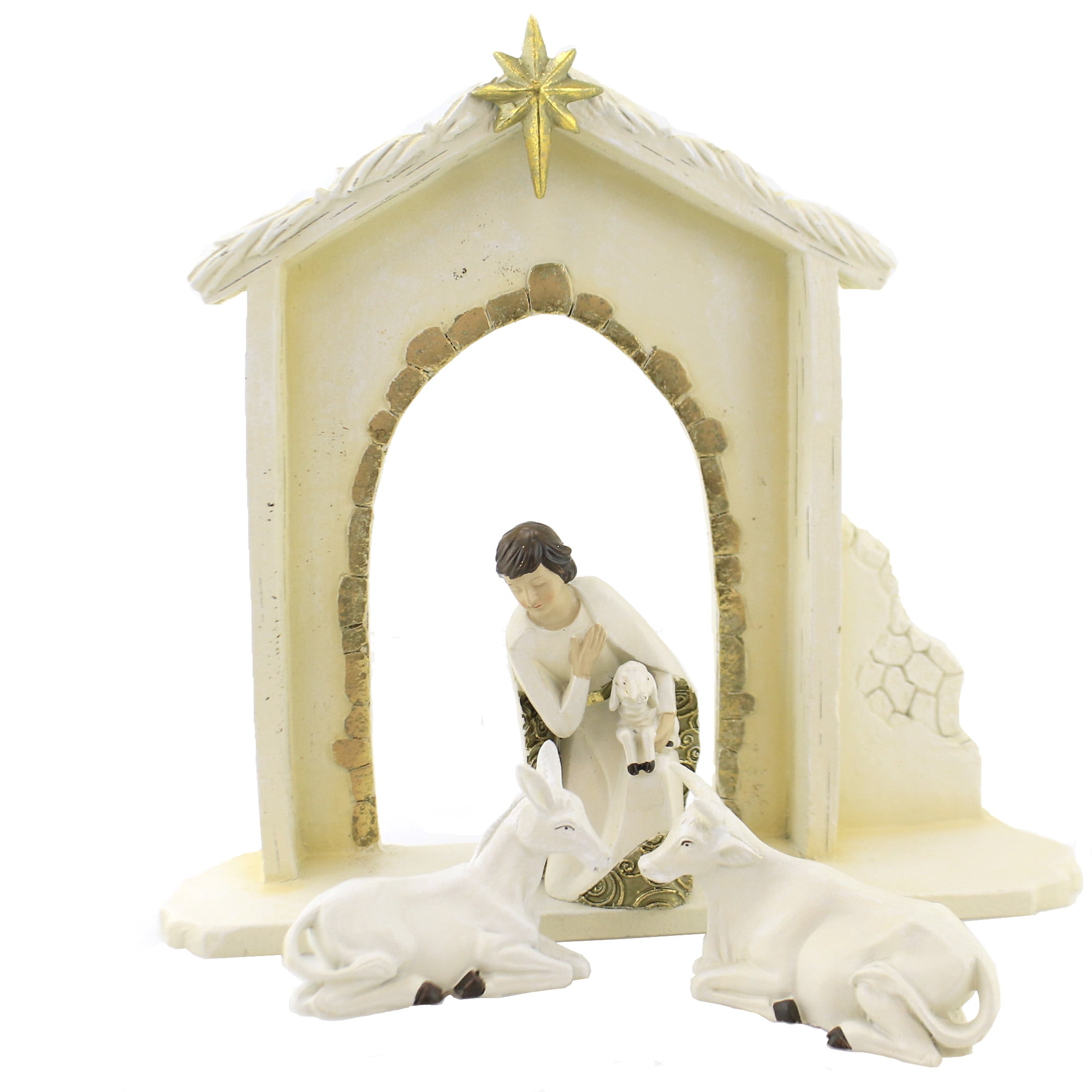 Ivory and Gold Christmas Nativity 10 Piece Set Holiday Decoration New 31379 - Image 6