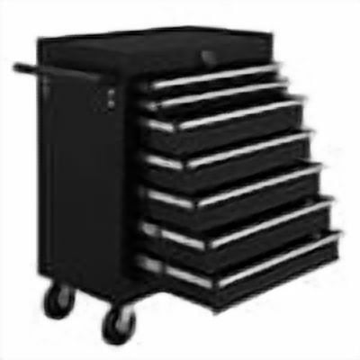 Aukfa Tool Chest, 24.5 in 7-Drawer Steel Rolling Tool Box on Wheels for Workshop Garage, Black - Image 9