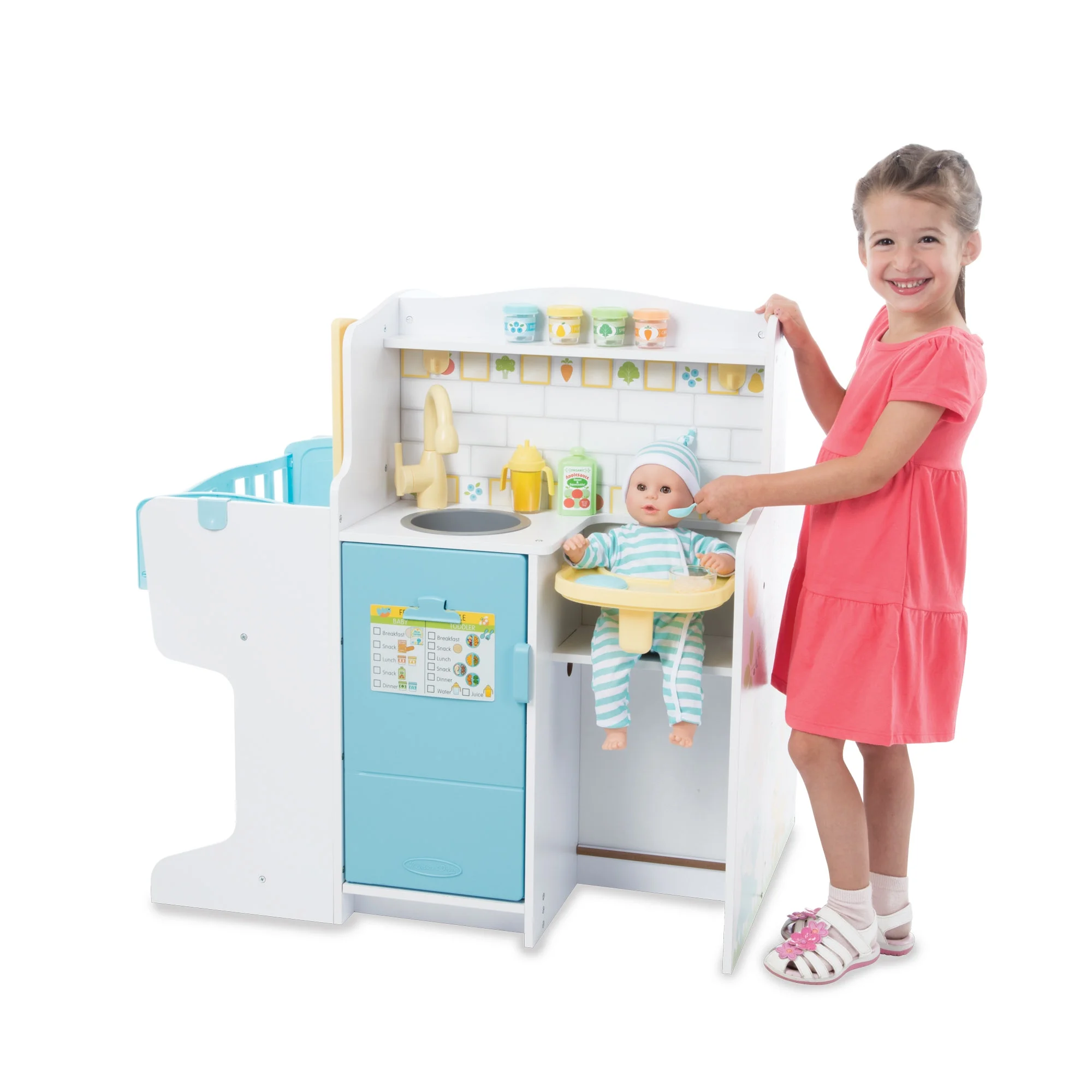 Melissa & Doug Mine to Love Baby Care Activity Center for Dolls - Kitchen, Nursery, Bathing-Changing - Image 8