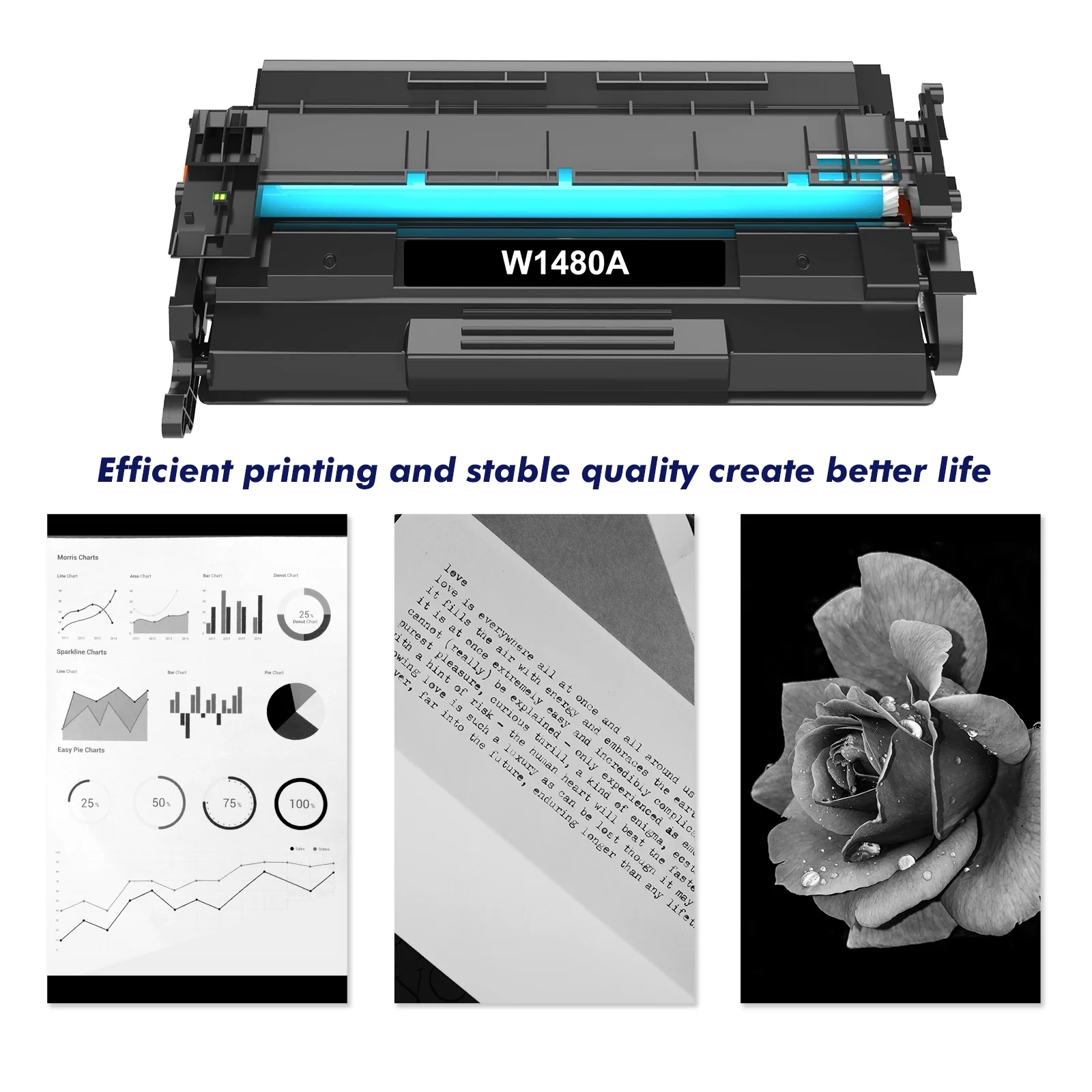 148A 148X with Chip Toner Cartridge Compatible for HP W1480A 148A for Laserjet Pro MFP 4101fdw 4001dn 4001n 4001dw 4101fdn ( 2-Pack Black ) - Image 6
