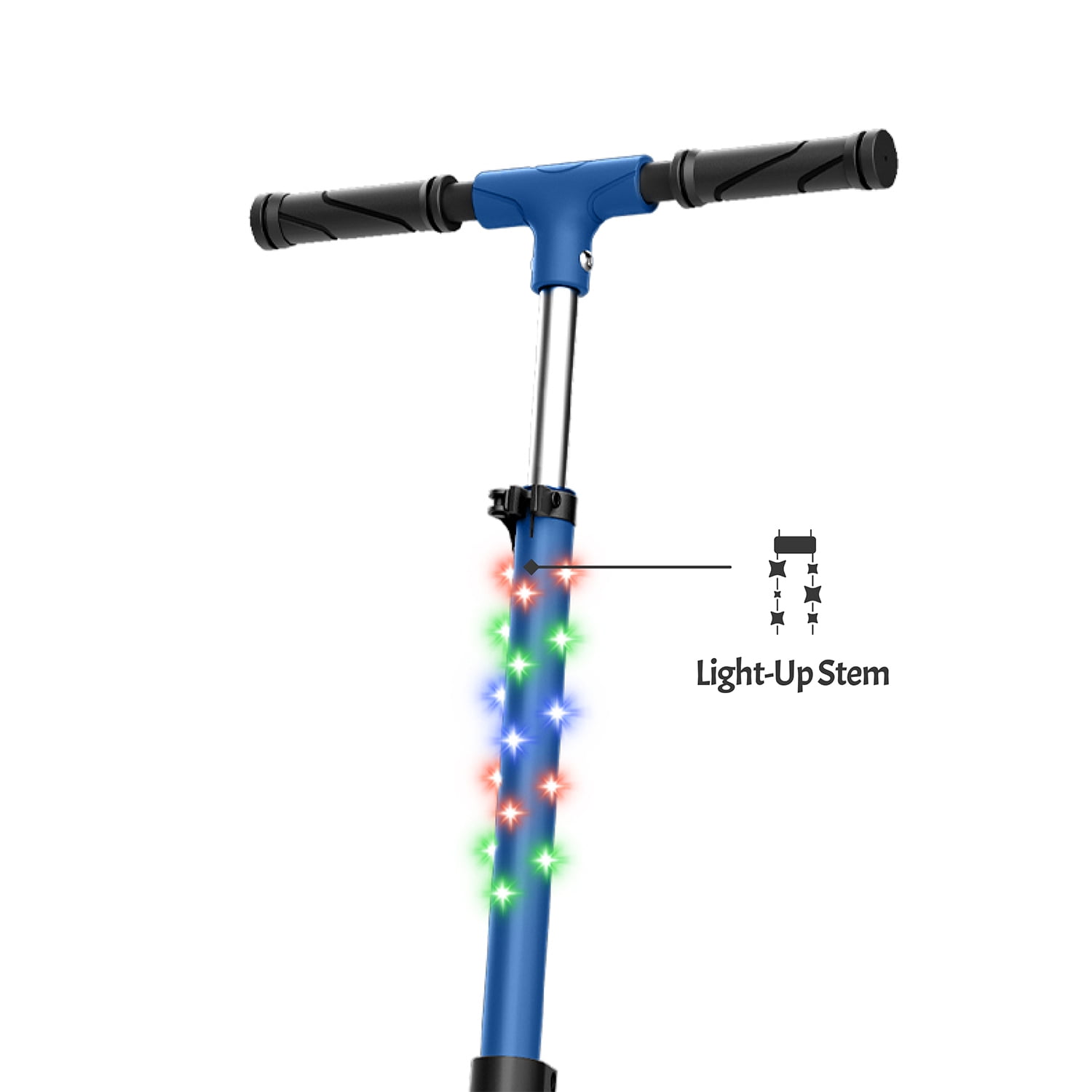 Jetson Jumbo 2 Wheel Light Up Scooter Adjustable Kick Ride On Toy for Kids, Blue - Image 6