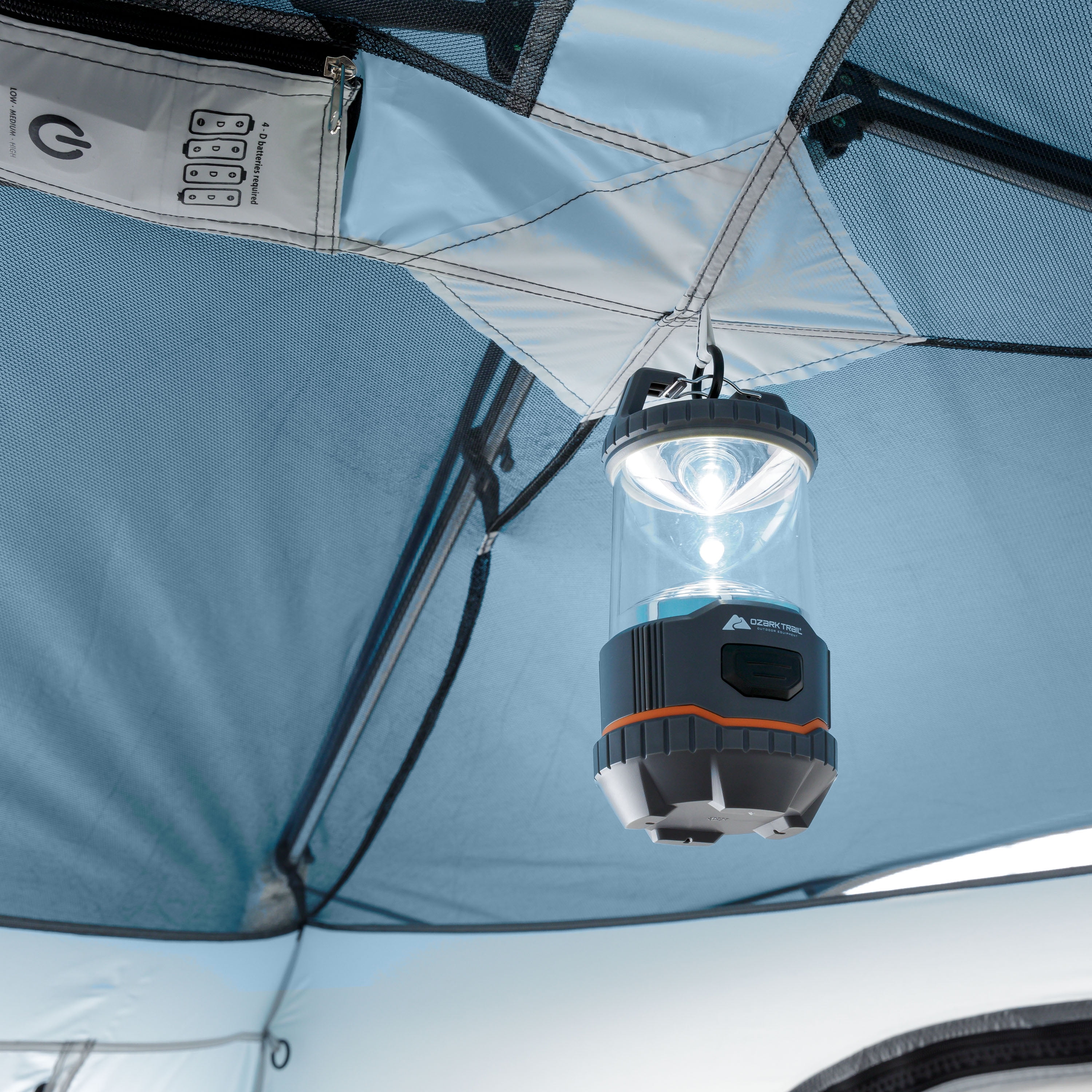 Ozark Trail 10' x 9' 6-Person Instant Cabin Tent with LED Light, 19.38 lbs - Image 6