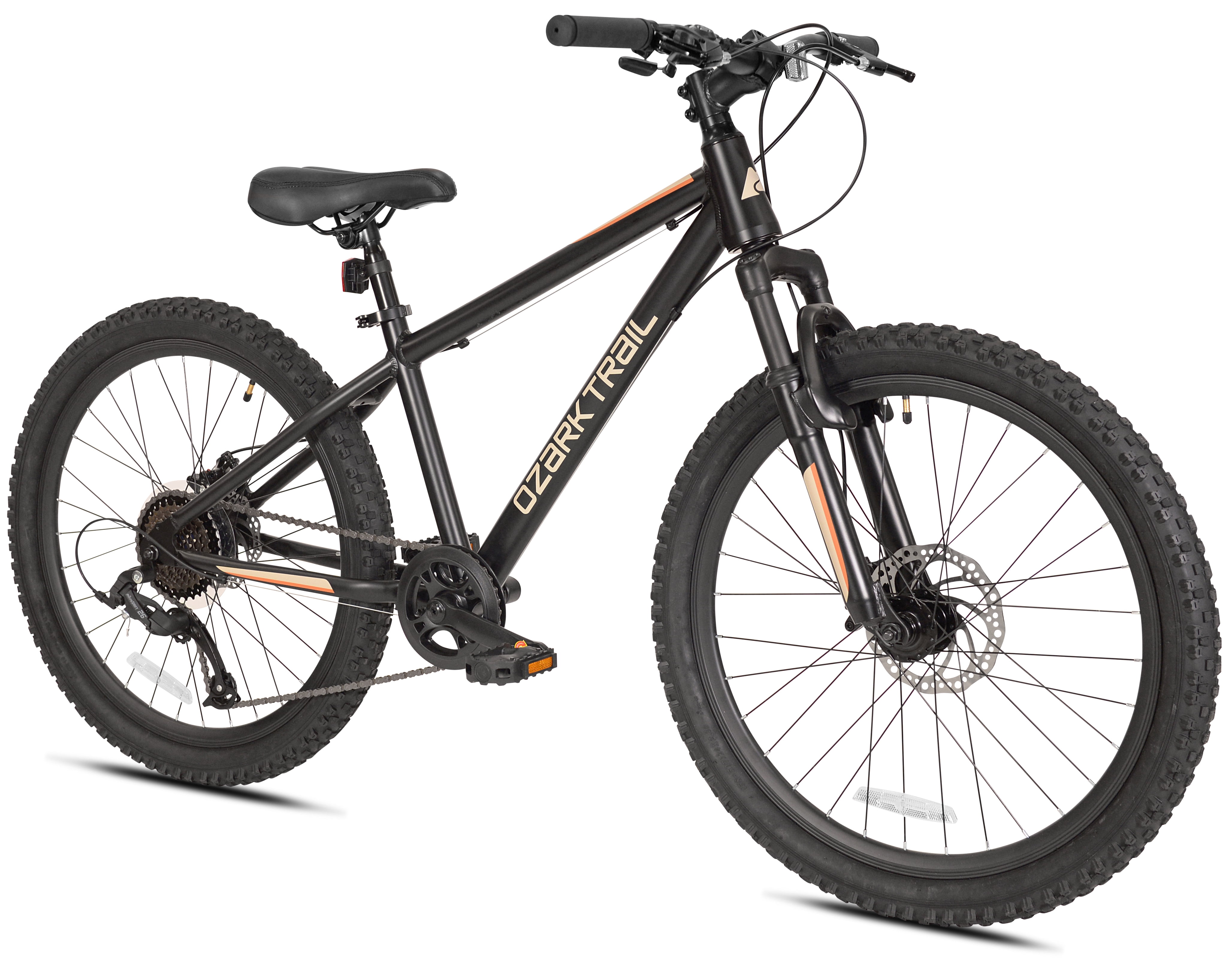 Ozark Trail 24" M.1 Vibe Mountain Bicycle, 8 Speed, Black, Fits Riders 4'6" - 5'6", Teen, Unisex - Image 10