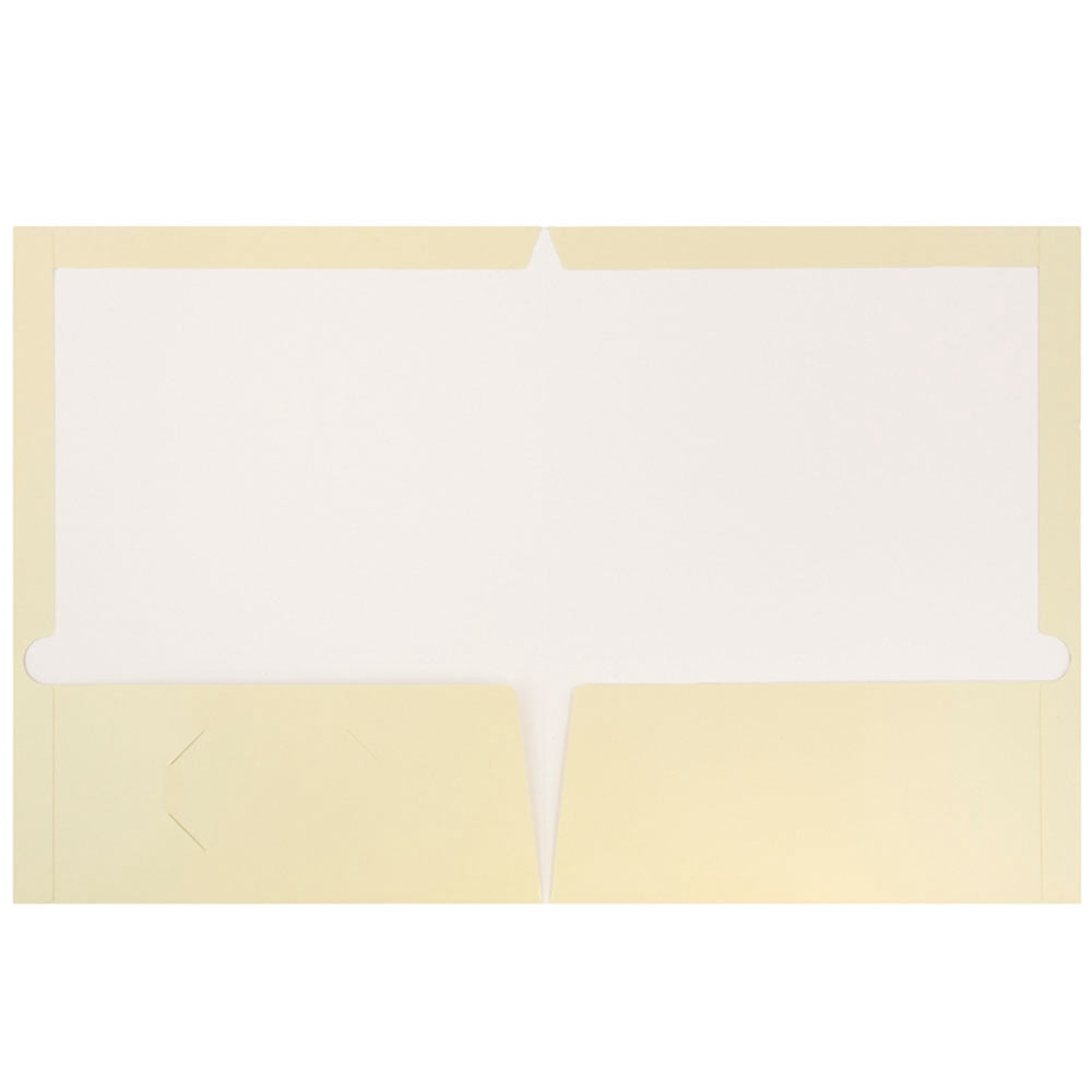 JAM Paper Glossy Two Pocket Folders, Ivory, 100/Pack - Image 5