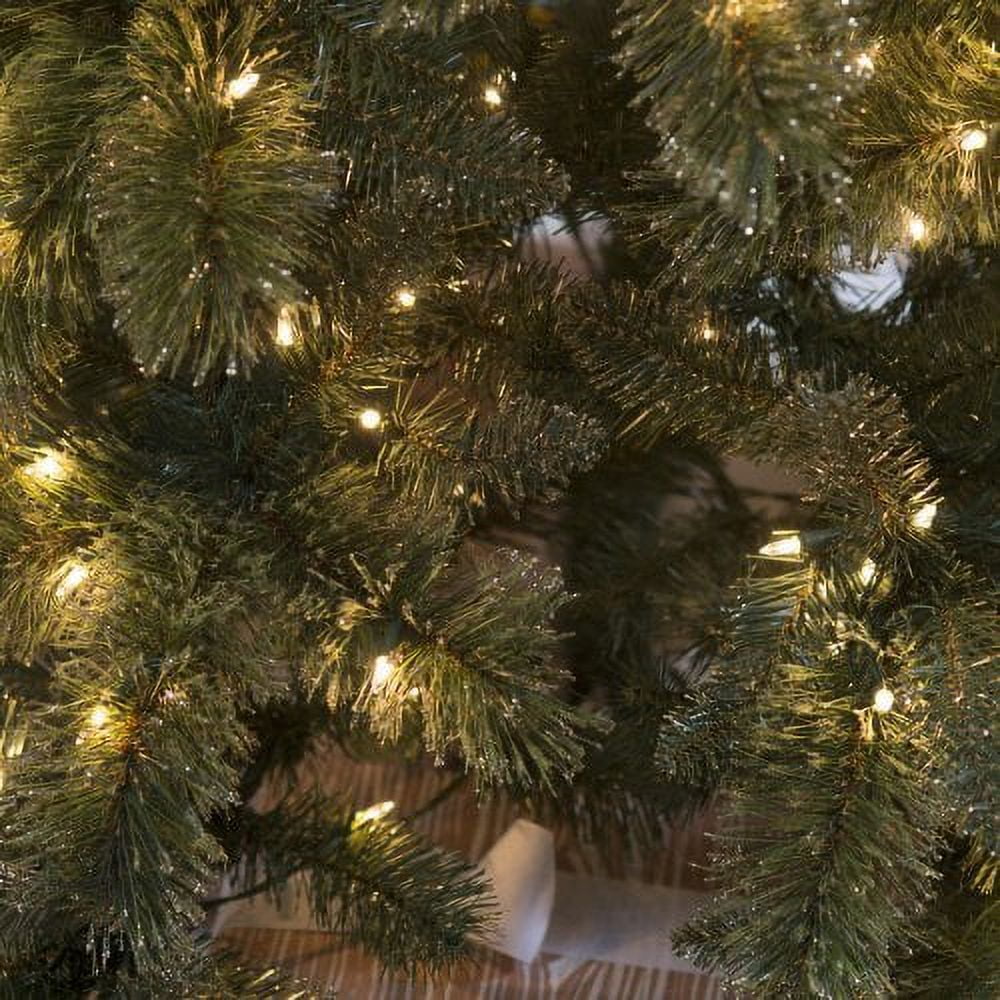 7.5 ft. Pre Lit Clear Incandescent Hard Needle Gold Glitter Cashmere Pine - Image 6