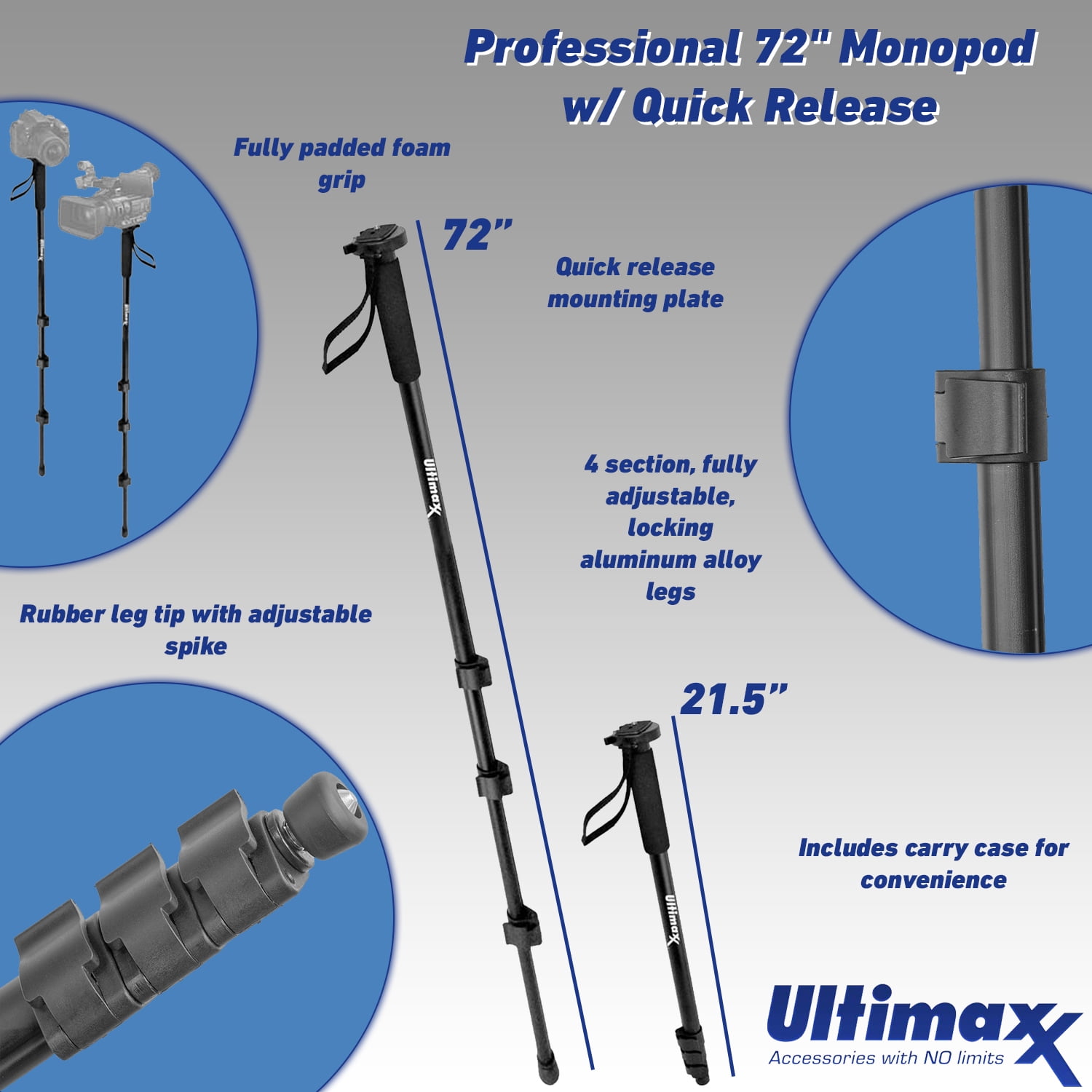 Ultimaxx 58MM Accessory Kit for Canon EOS Rebel T7, T6, T5, T3, LC-E10 & More - Includes: 2x LP-E10 Replacement Batteries, Water Resistant Backpack, Professional 2.2x Telephoto Lens Attachment & More - Image 4