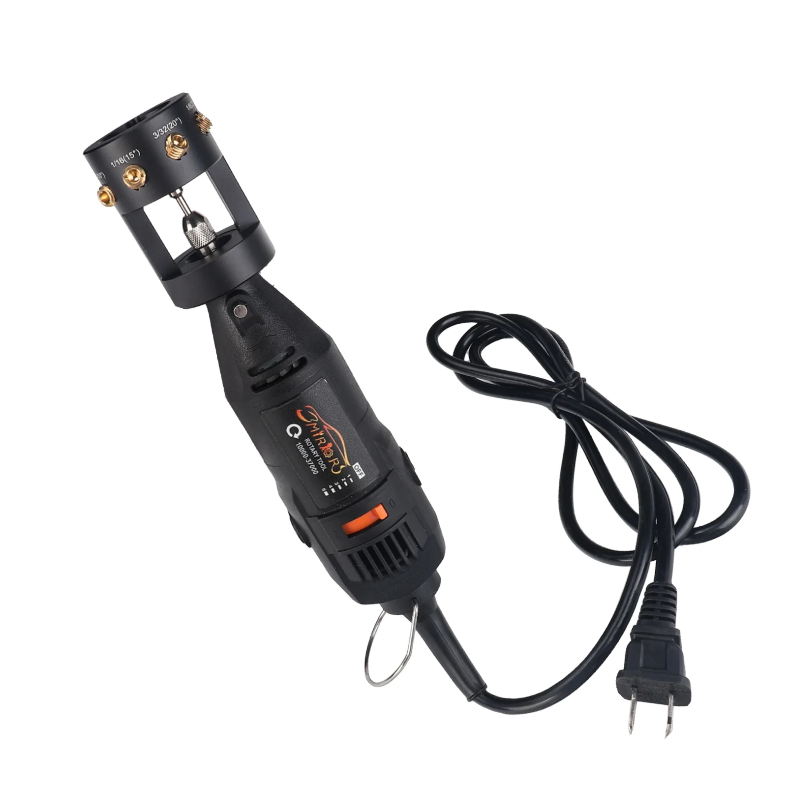 3mirrors ALUMINUM Tungsten Electrode Sharpener Grinder TIG Welding Rotary Tool w/Flat Grinding Block, Cut-Off Slot, Multi-Angle & Offsets, 4 Screw Holes - Exchangeable Guides Edition - Image 3