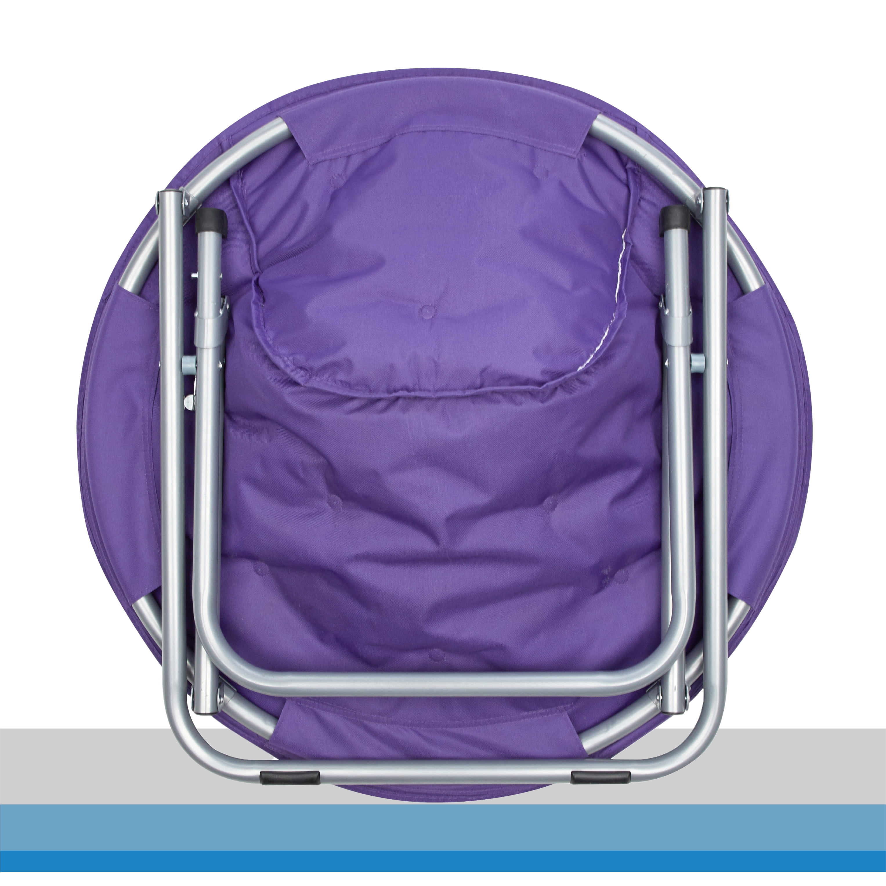 Mainstays Faux Fur Folding Chair, Purple - Image 4