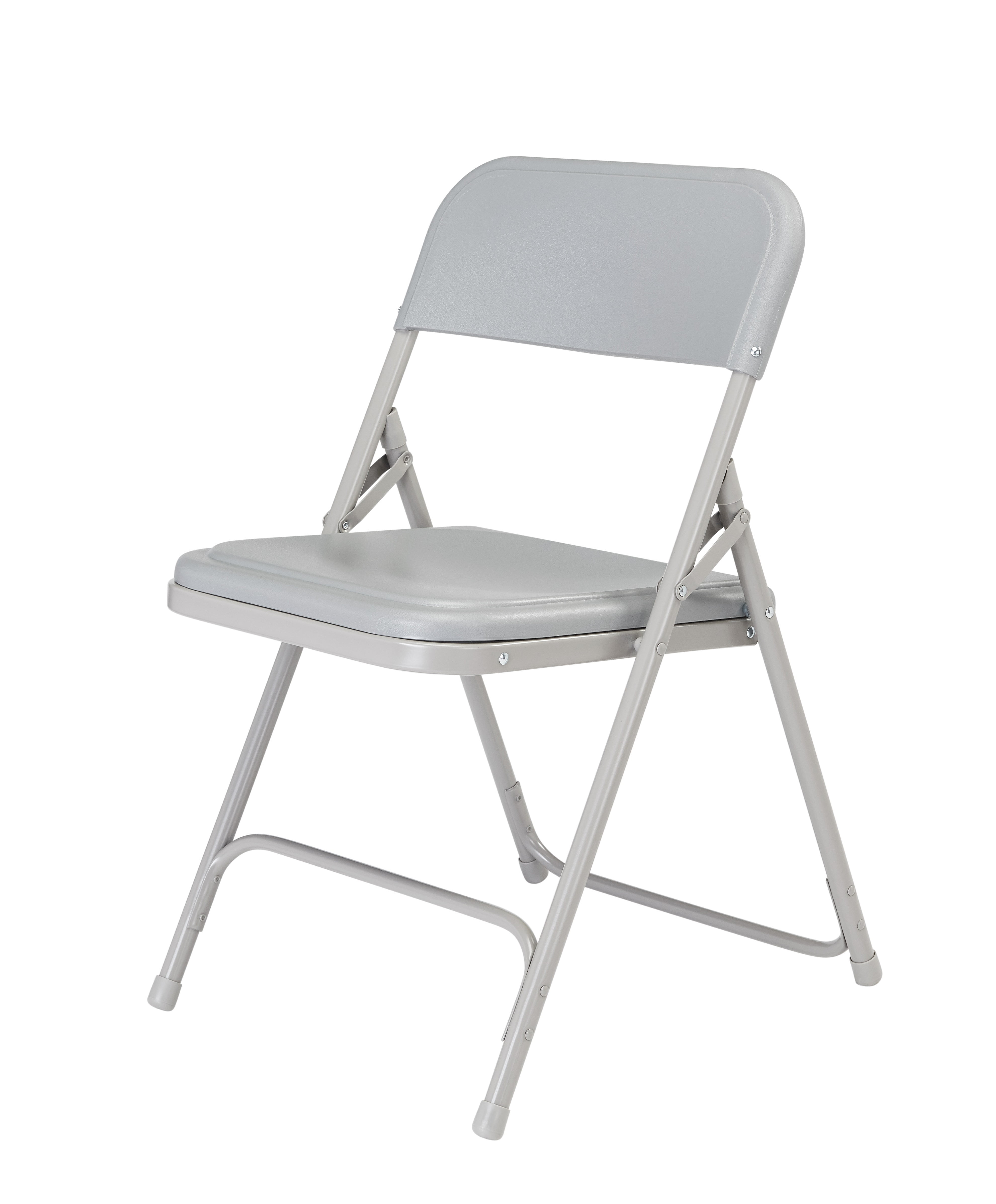 (Pack of 4) NPS 800 Series Premium Lightweight Plastic Folding Chair, Grey - Image 4