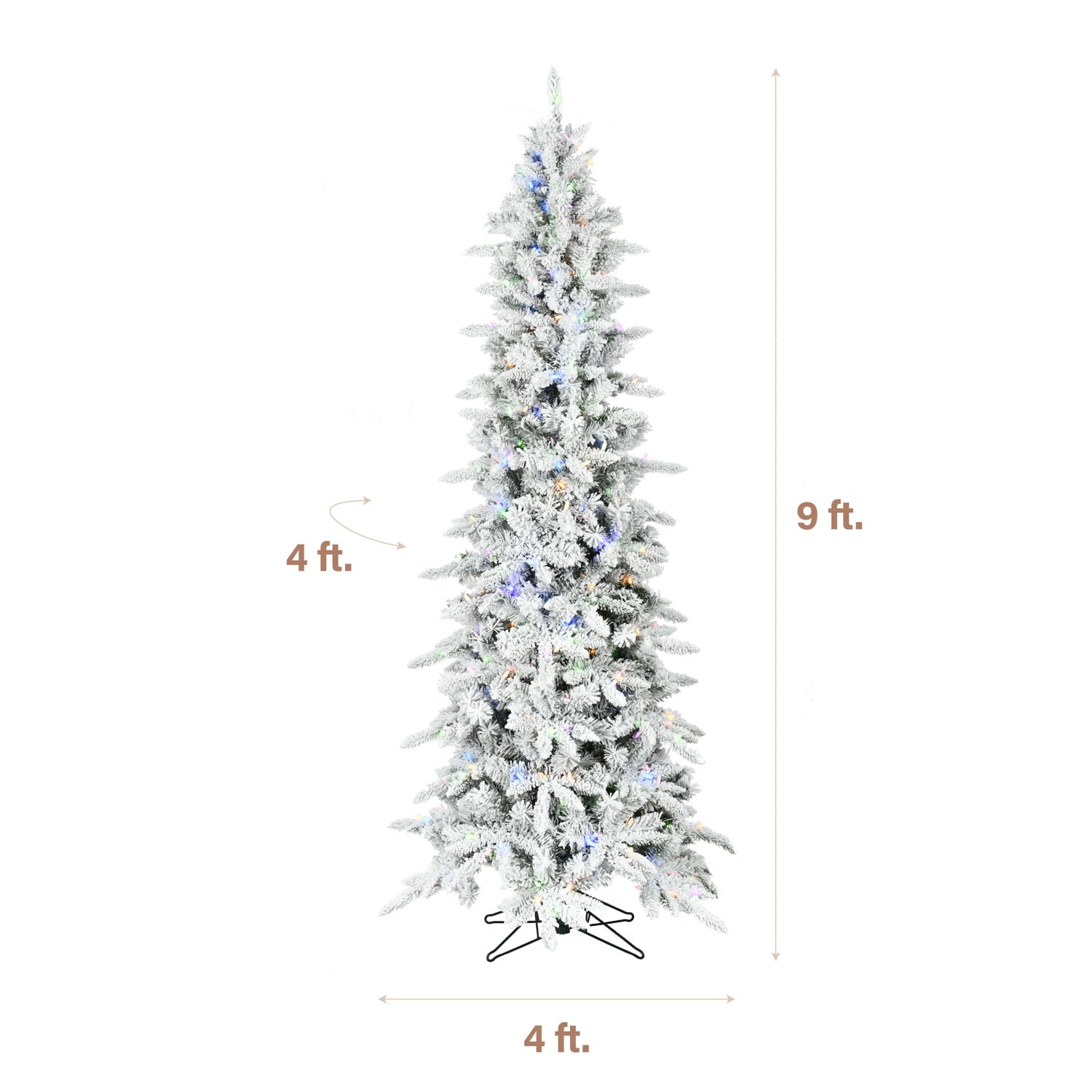 Fraser Hill Farm Prelit LED Multicolor 9-ft Mountain Pine Artificial Slim Christmas Tree - Image 11