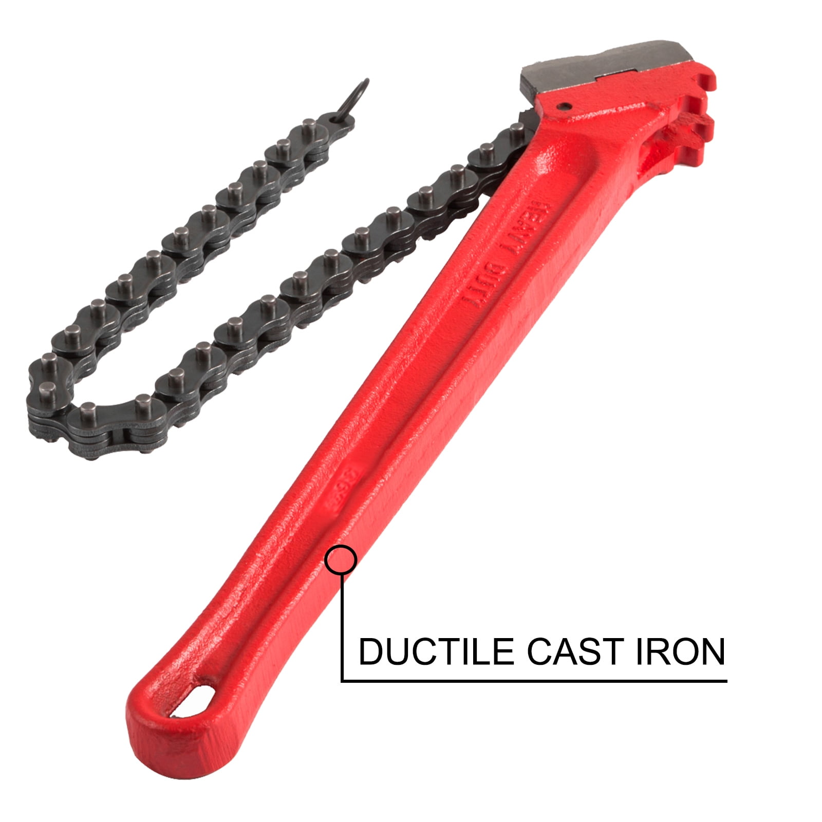 VEVOR Chain Wrench Pipe 36inch,Heavy Duty Oil Filter Chain Wrench Capacity 4-1/2 to 7-1/2inch ,Chain Wrench 30inch (760 mm) Chain Length Plumbing Pipe Tool - Image 4