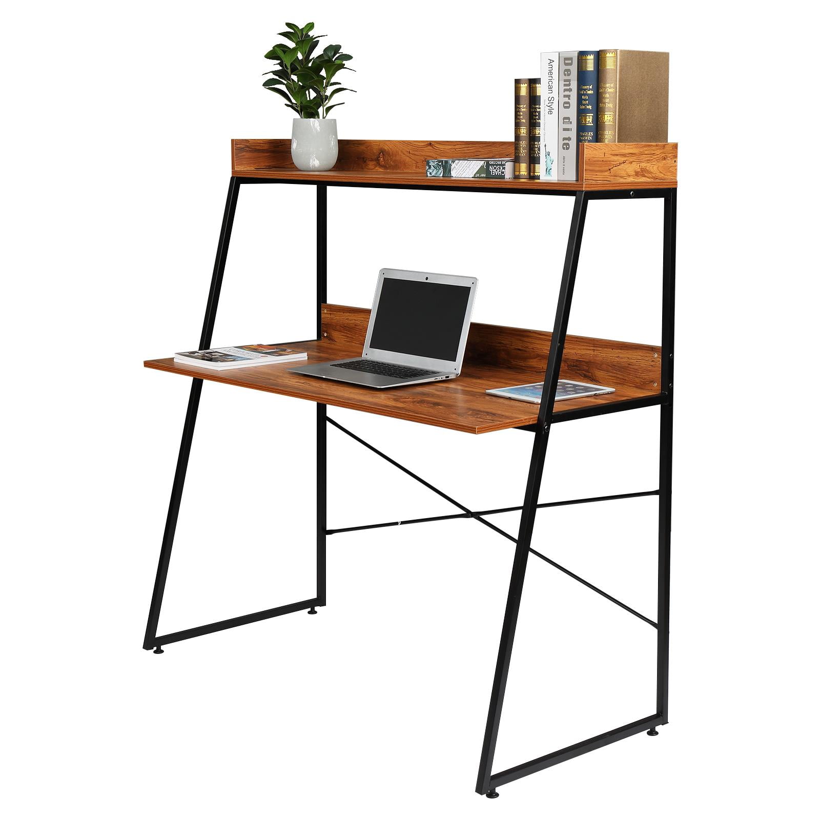 Zimtown Computer Desk with Hutch and Bookshelf 47 Inches Office Desk Laptop Table Studying Writing Desk Workstation for Home & Office - Image 9