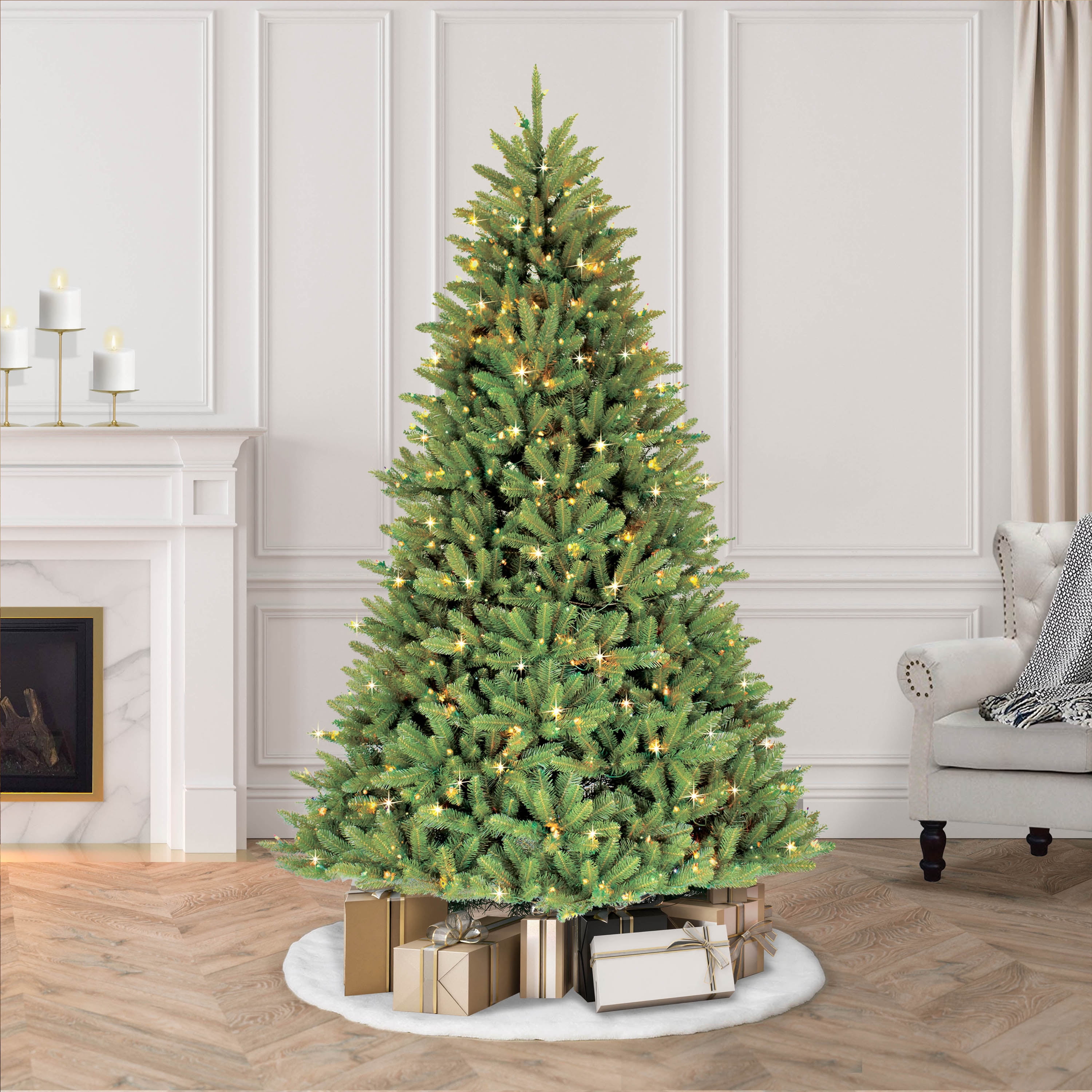 Puleo International 9' Pre-Lit Fraser Fir Artificial Christmas Tree with 1000 Clear UL Listed Lights - Image 5