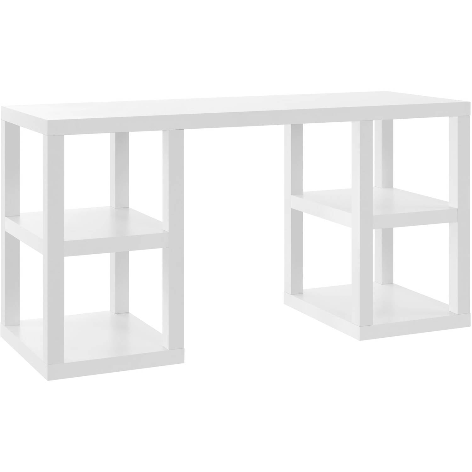 Ameriwood Home Parsons Double Pedestal Computer Desk, White - Image 5