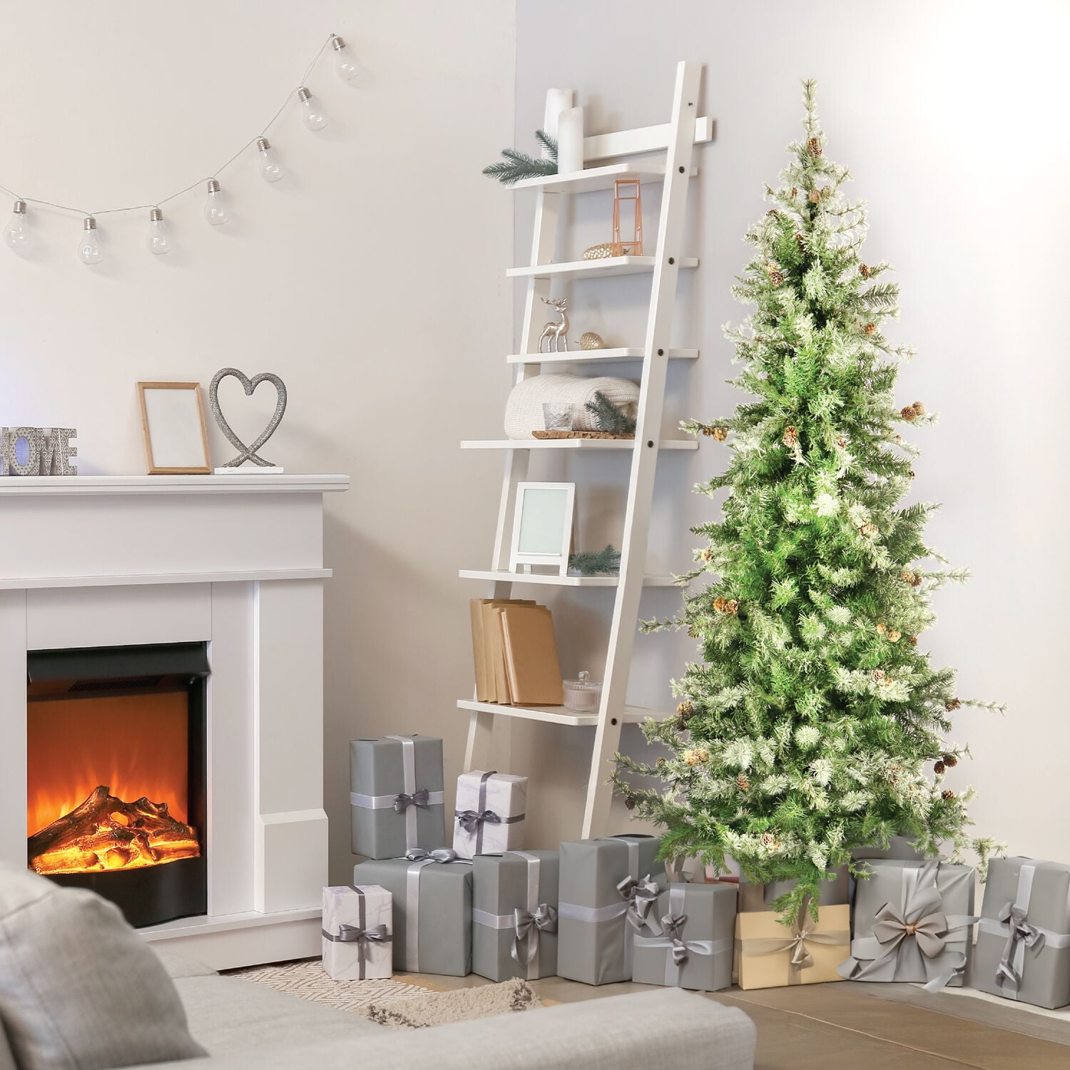 Fraser Hill Farm 7.5-Ft. Flocked Buffalo Fir Christmas Tree, FFBF075-0SN - Image 10