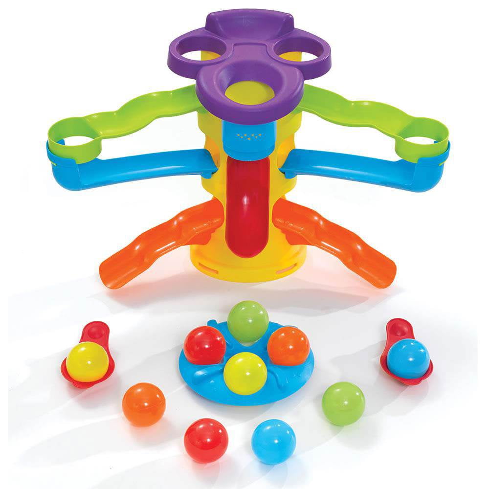 Step2 Busy Ball Play Green Plastic Water Table for Toddlers with Ramp and Spinner - Image 3