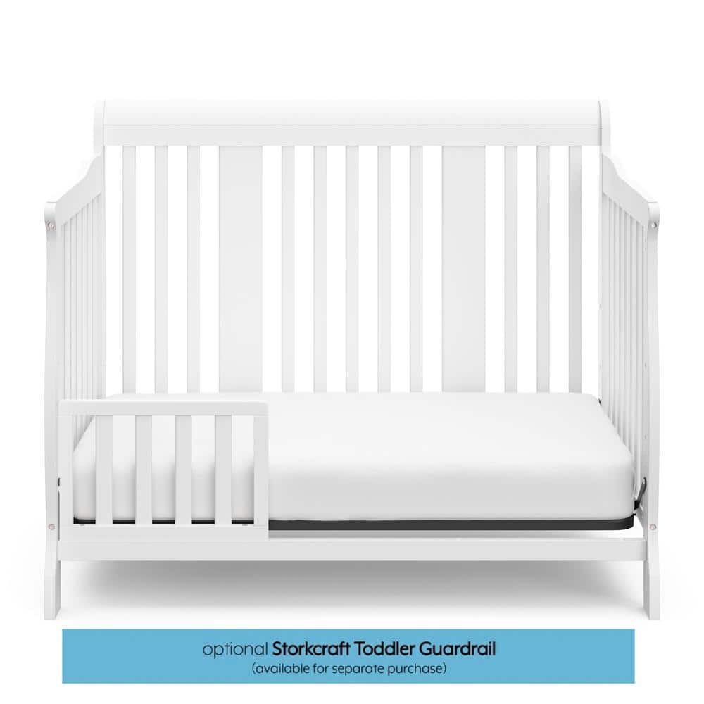 Storkcraft Tuscany 4-in-1 Convertible Baby Crib White - Image 8