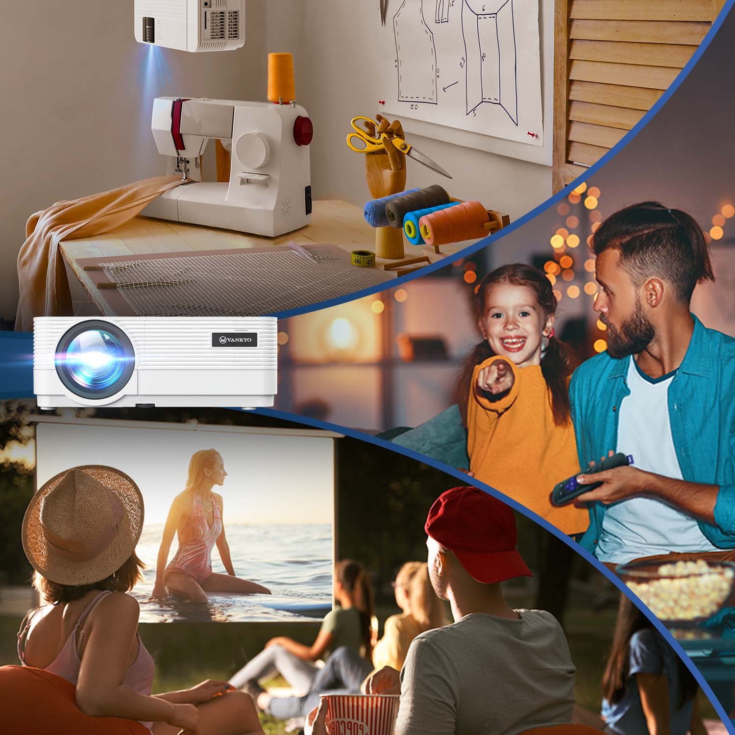 VANKYO Leisure 470 HD Mini Projector with Roku Express Streaming Player, 50000 Hrs LED Life, 240'' Display Screen for Home Theater & Outdoor Movies - Image 4