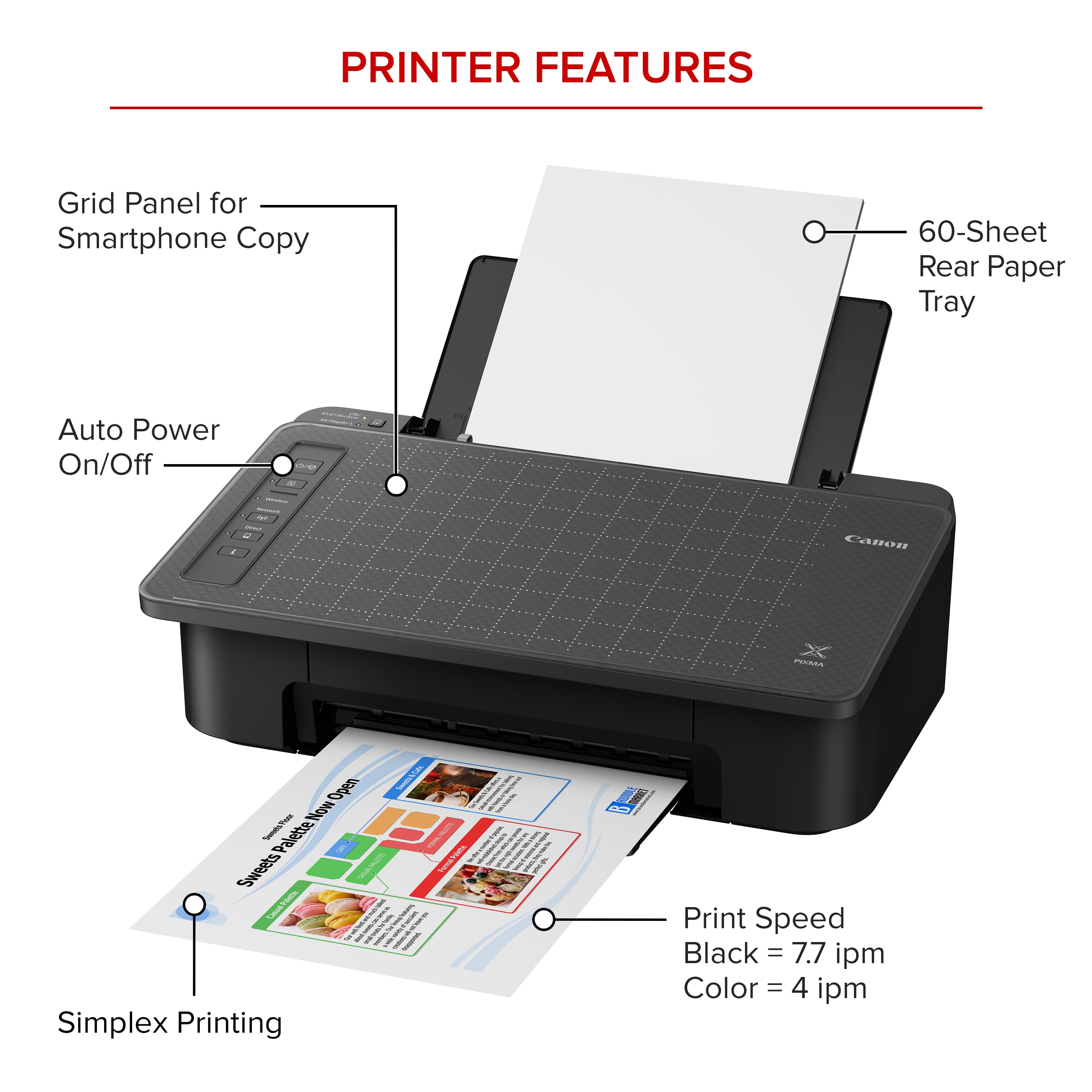 Canon PIXMA TS302a Wireless Inkjet Printer - Image 9