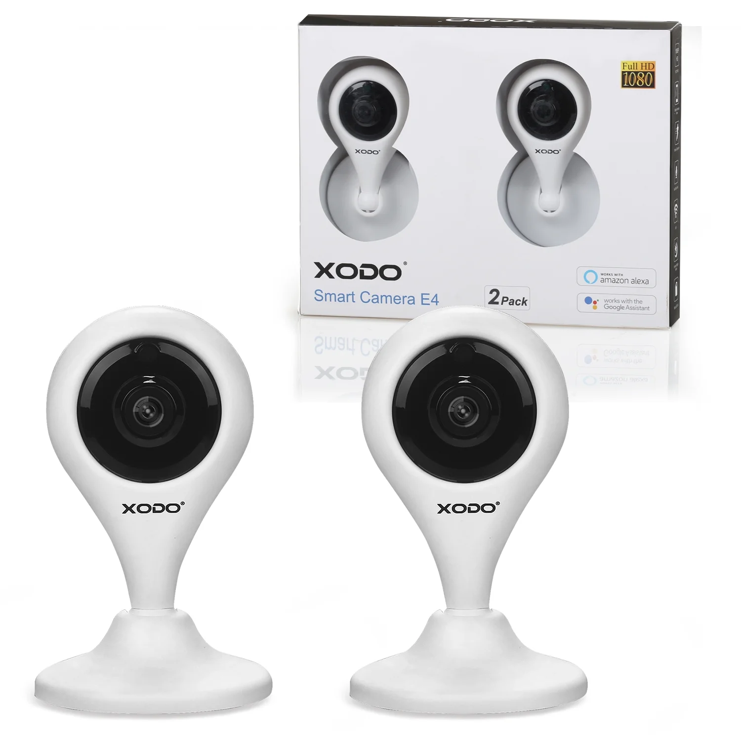 XODO 1080P Wireless Indoor Security Camera for Baby Monitor, Dog Camera w/ Motion Detection, 2-Way Audio, Night Vision, Motion Detection, Cloud & SD Card Storage - White - 4 Pack - Image 7